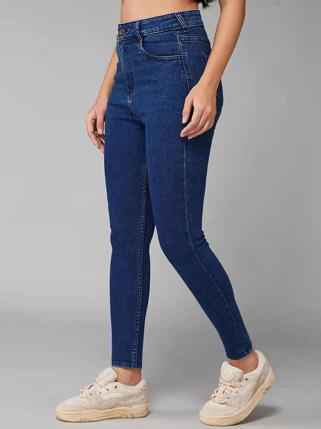 Buy DOLCE CRUDO Women Skinny Fit High-Rise Heavy Fade Stretchable