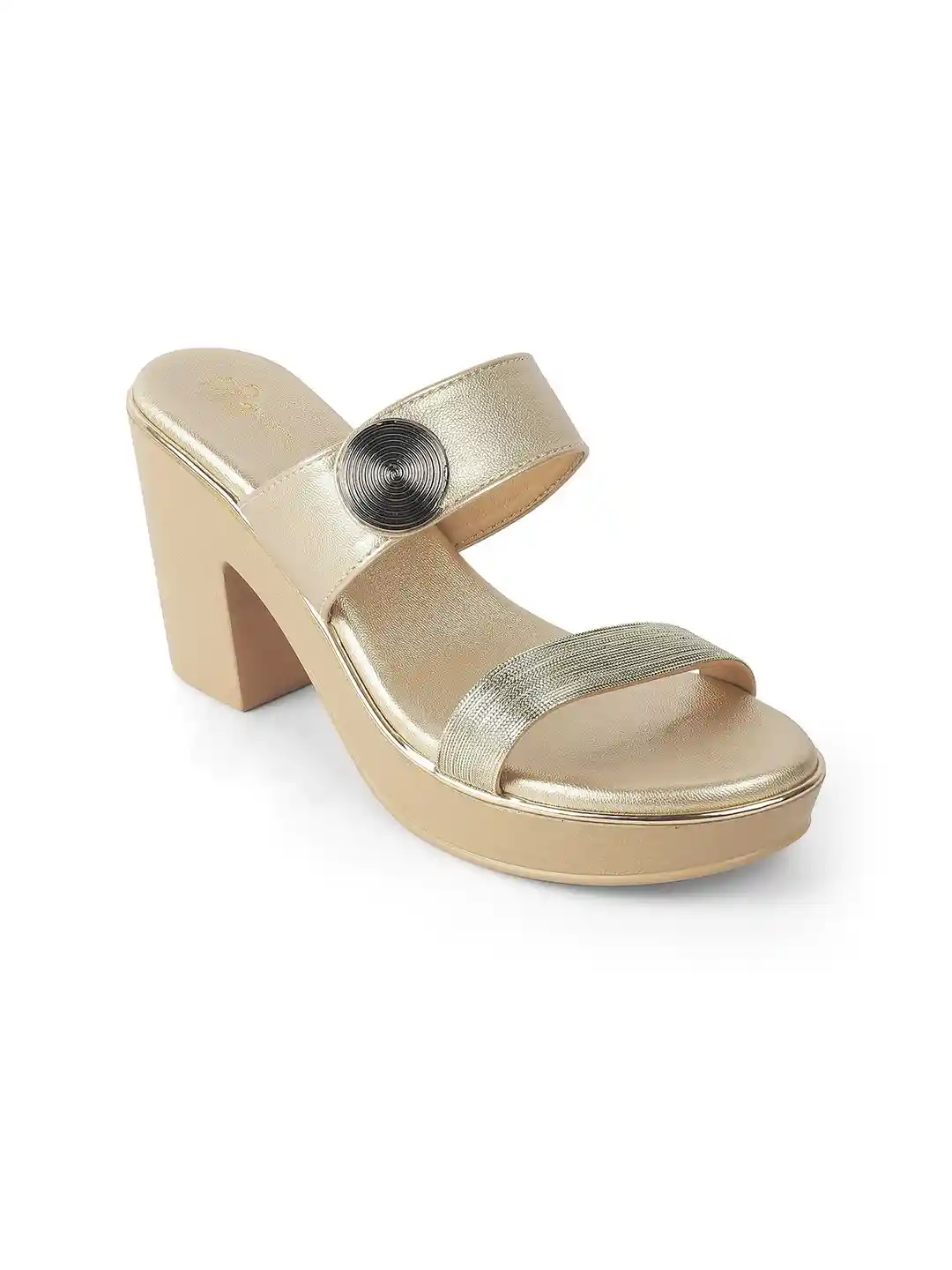 Tresmode Modern Heel Sandals Beige Flip Flop Block Heel Buy Now