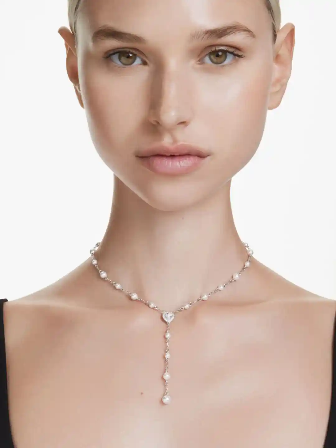 Buy SWAROVSKI Rhodium-Plated Crystal Stone Studded Chain