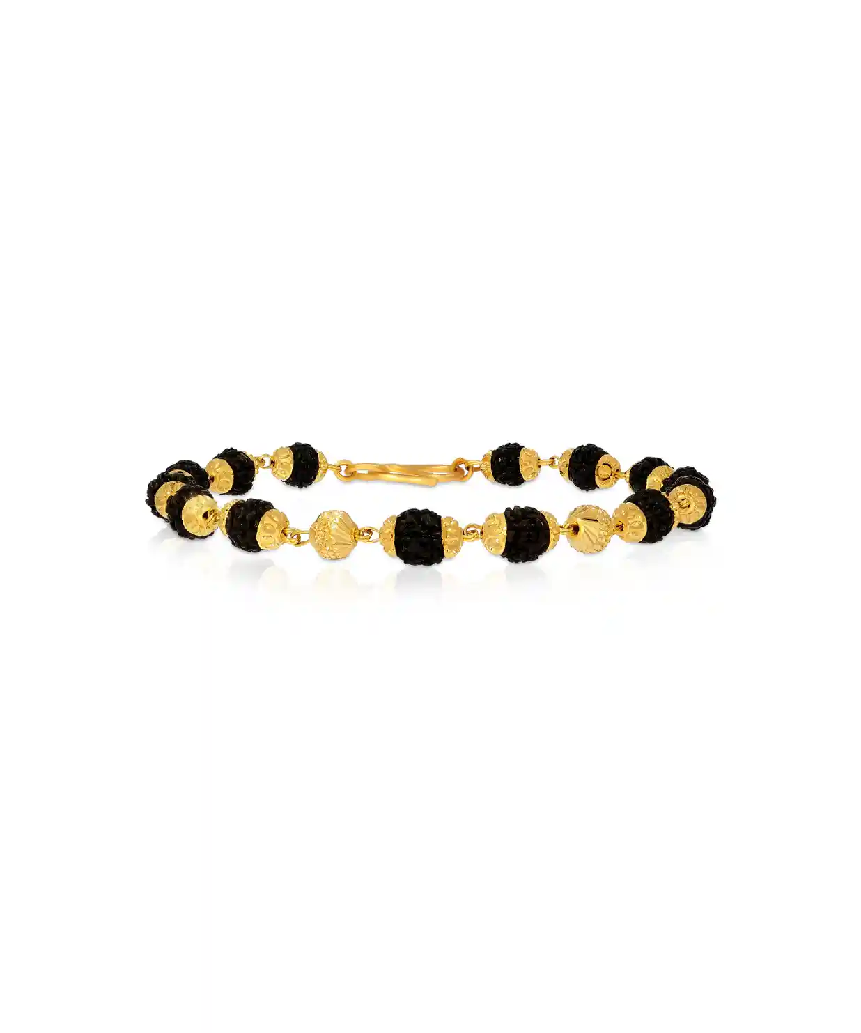 Buy BHIMA 22K BIS Hallmark 916 Purity Yellow Gold Black Rudraksh