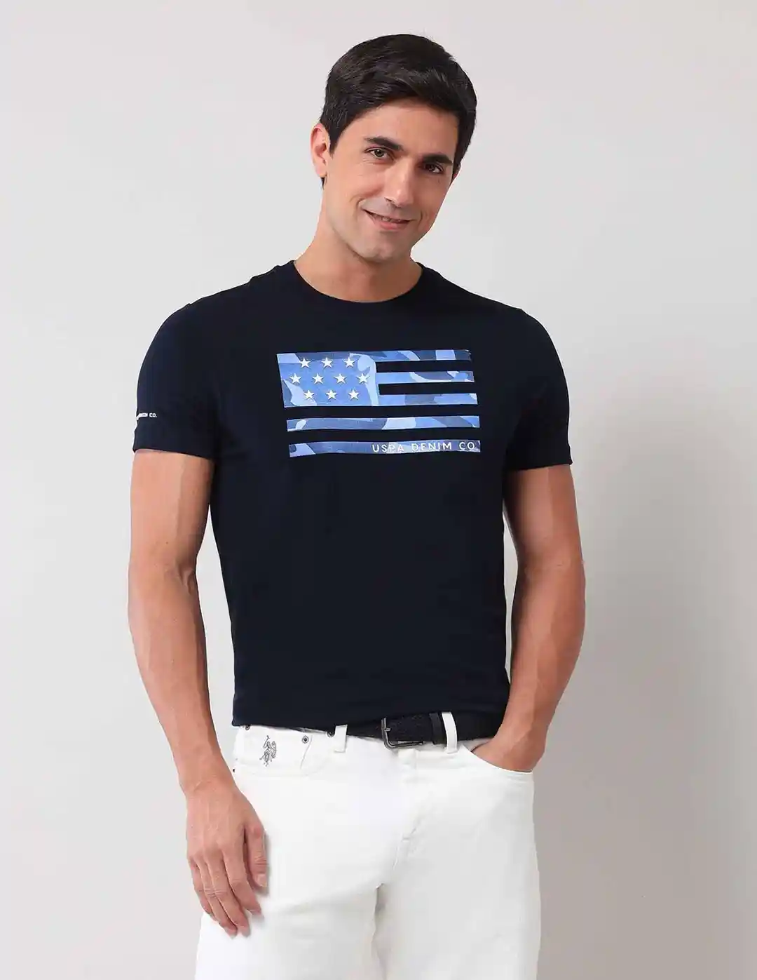 Buy Polo Denim Men Graphic Printed Round Neck