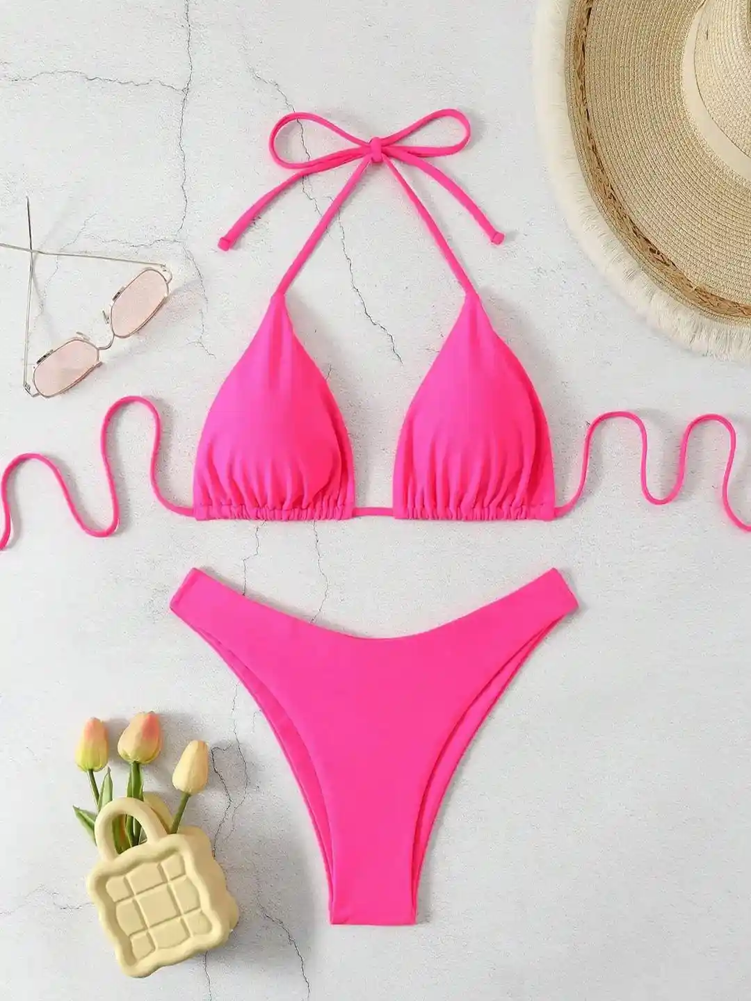 Buy BAESD Women Halter Neck Swim Bikini Set Swimwear for Women