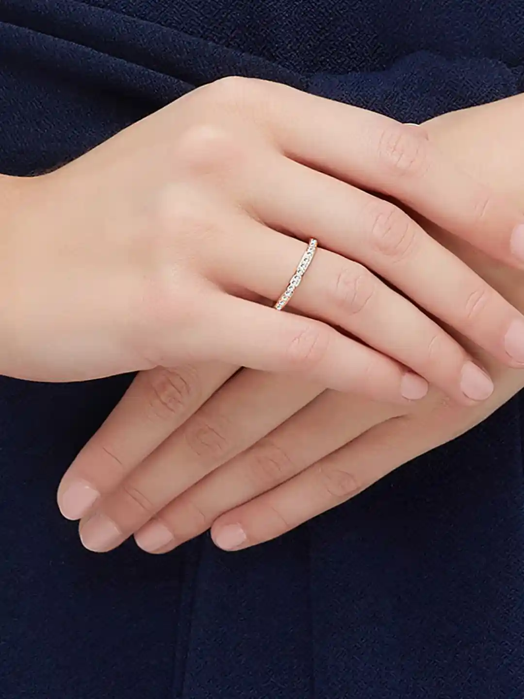 SWAROVSKI　Matrix Vittore リング　ローズゴールド60 Matrix Vittore ring, Pear cut, White, Rose gold-tone finish