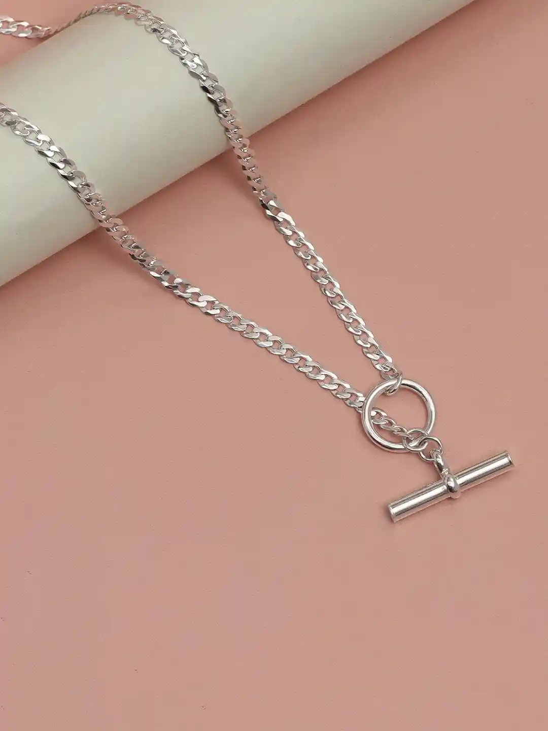 Silver Necklaces Necklace With Circle And Bar Buy Accessorize