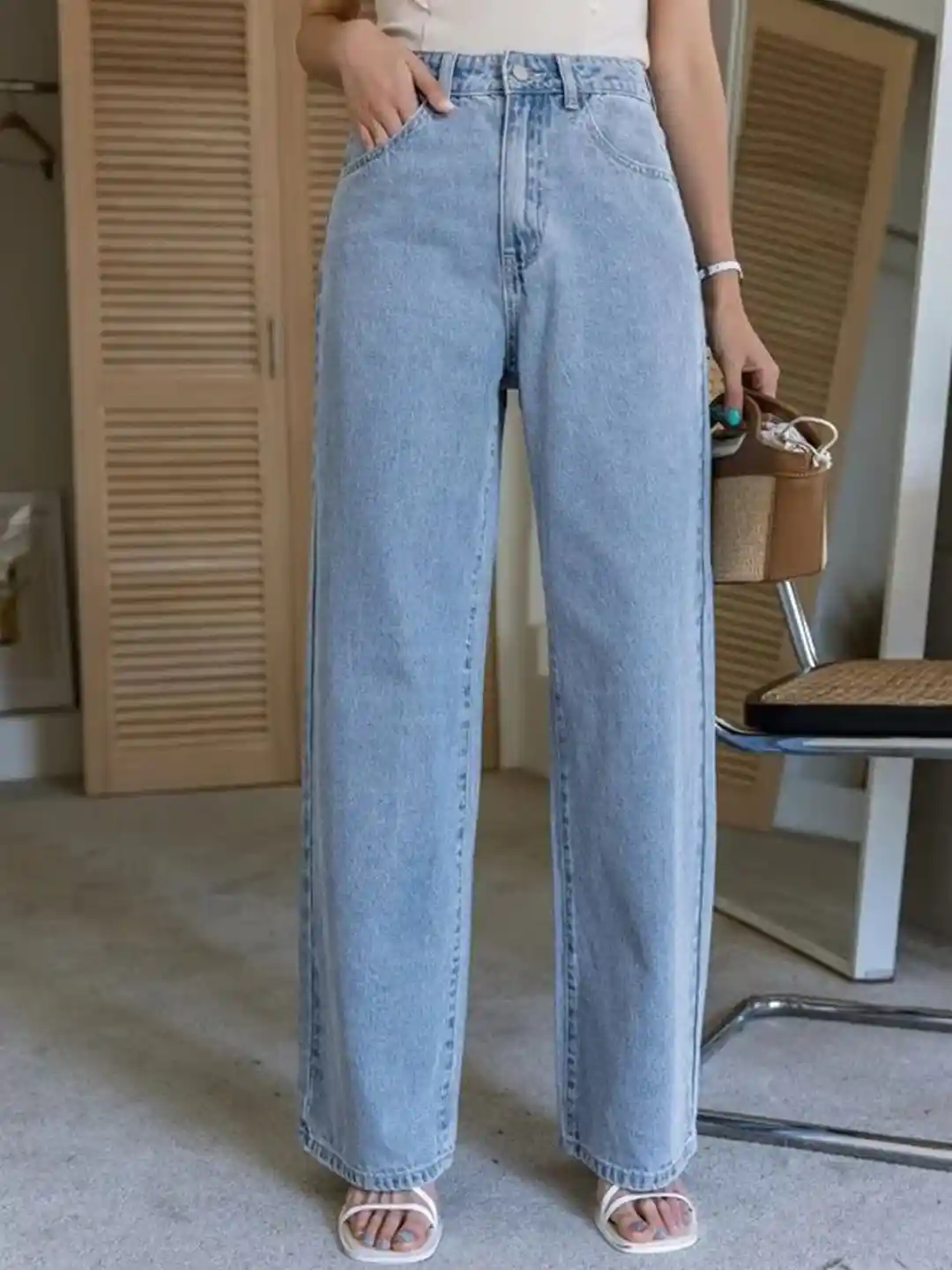 Boyfriend Jeans For Women's High Rise Straight Leg Jeans