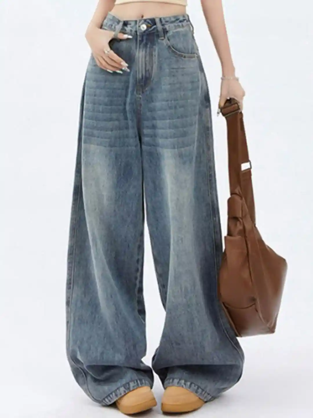 Buy bebe Women High-Rise Heavy Fade Baggy Fit Jeans Jeans for