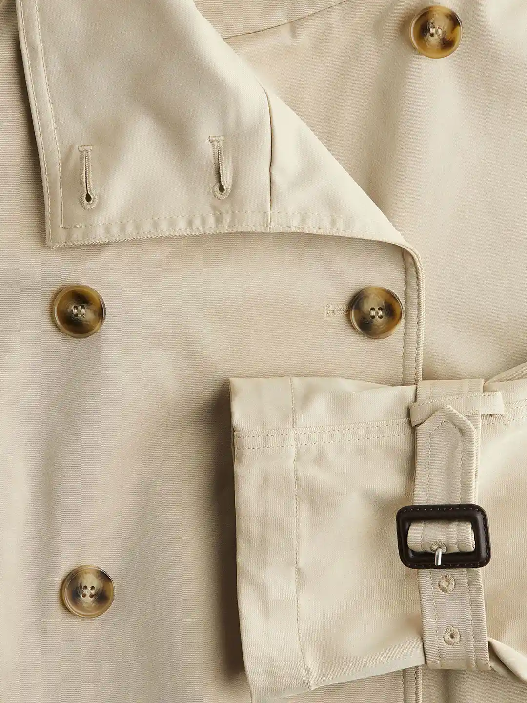 H&m Short Trench Hm Trenchcoat Beige Short Twill Trench Coat