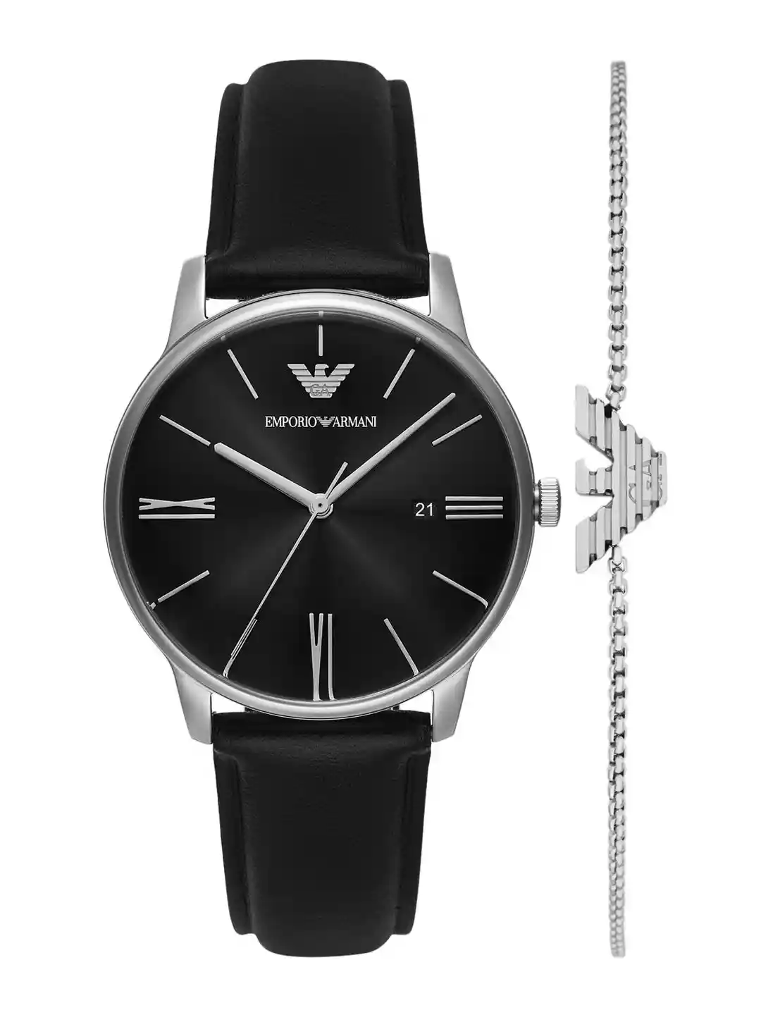 Buy Emporio Armani Men Dial Leather Straps Analogue Watch