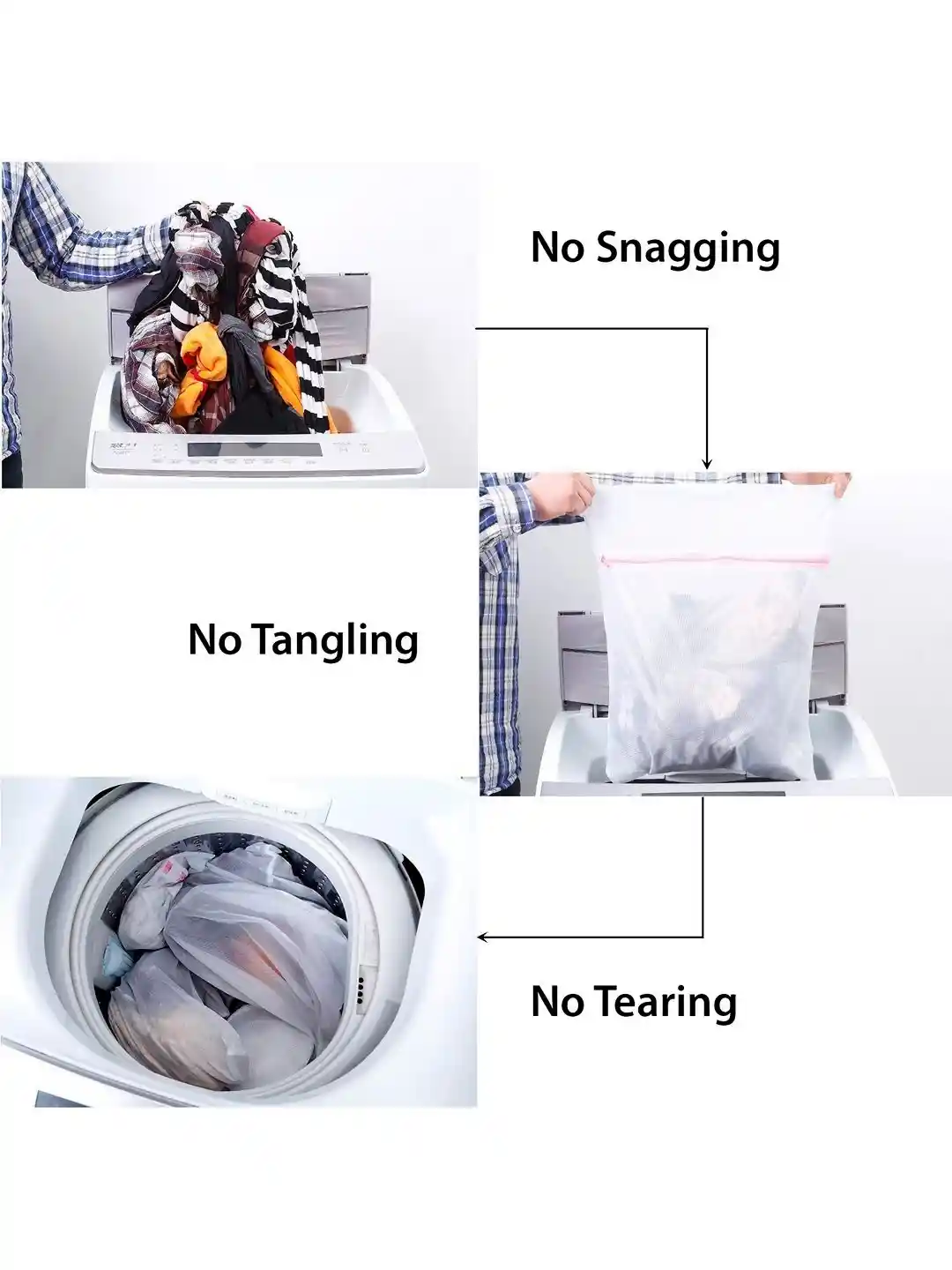 Buy HOKIPO 3-Pcs Mesh Laundry Clothes Washing Bag- AR1365