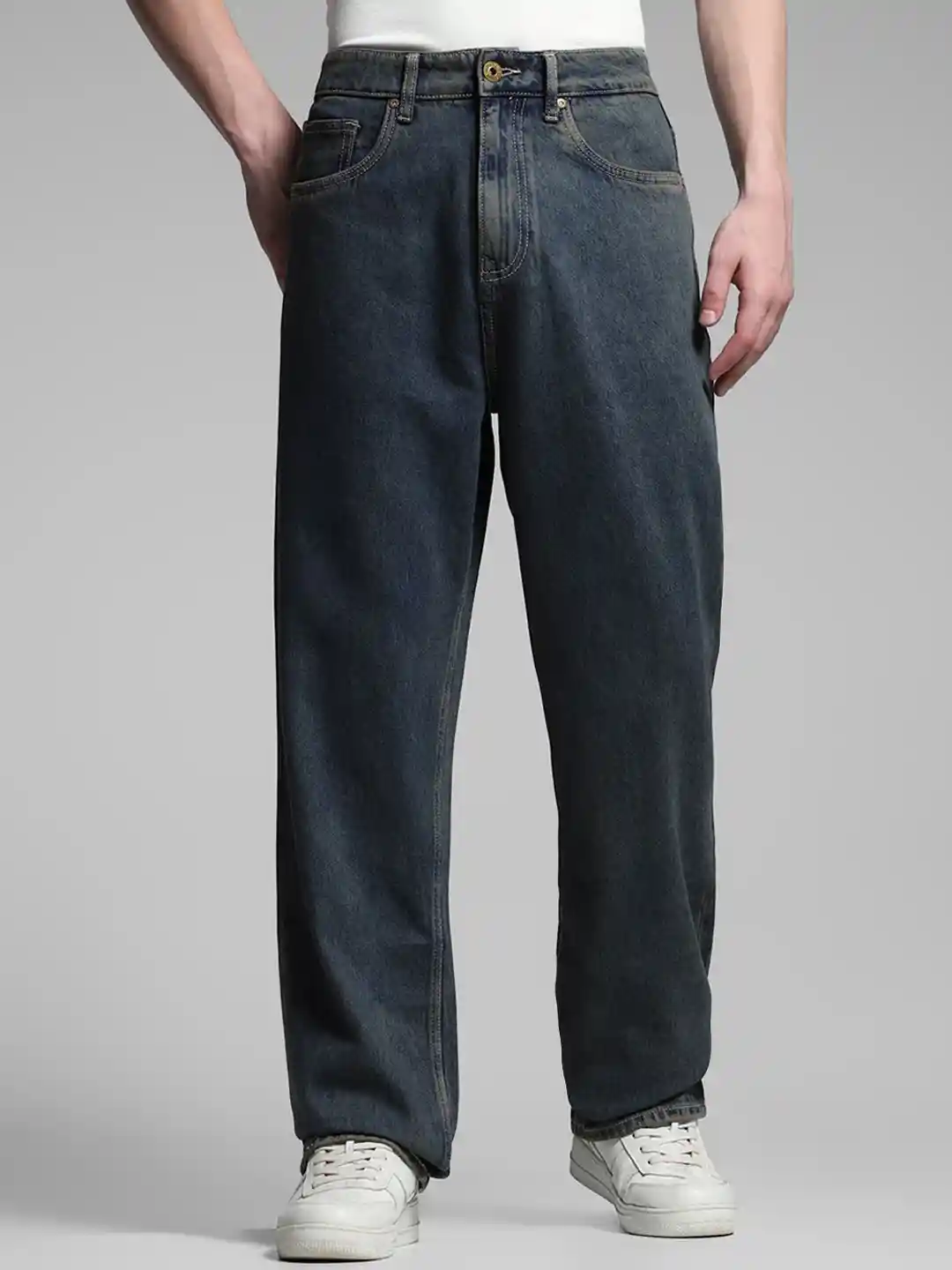 Buy Jack Jones Men Wide Leg High-Rise Light Fade Jeans Jeans