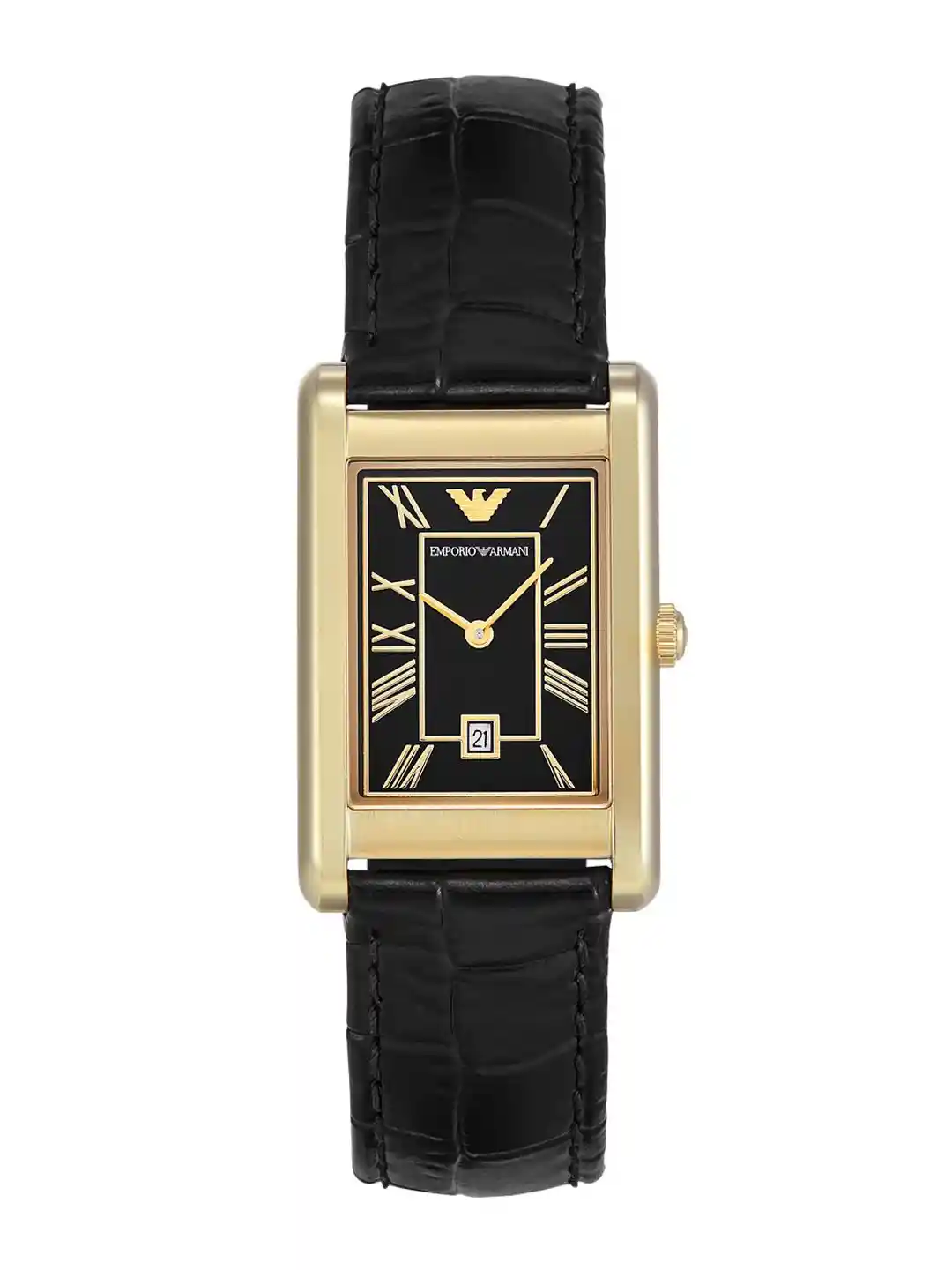 Buy Emporio Armani Men Dial Leather Straps Reset Time Analogue