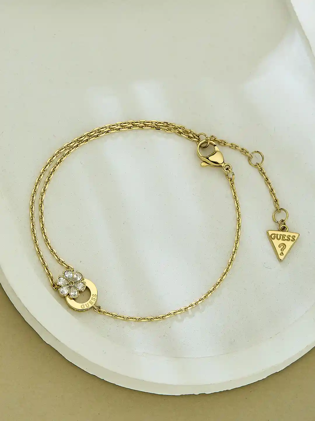 Buy GUESS Women Lily Gold-Plated Stainless Steel Bracelet