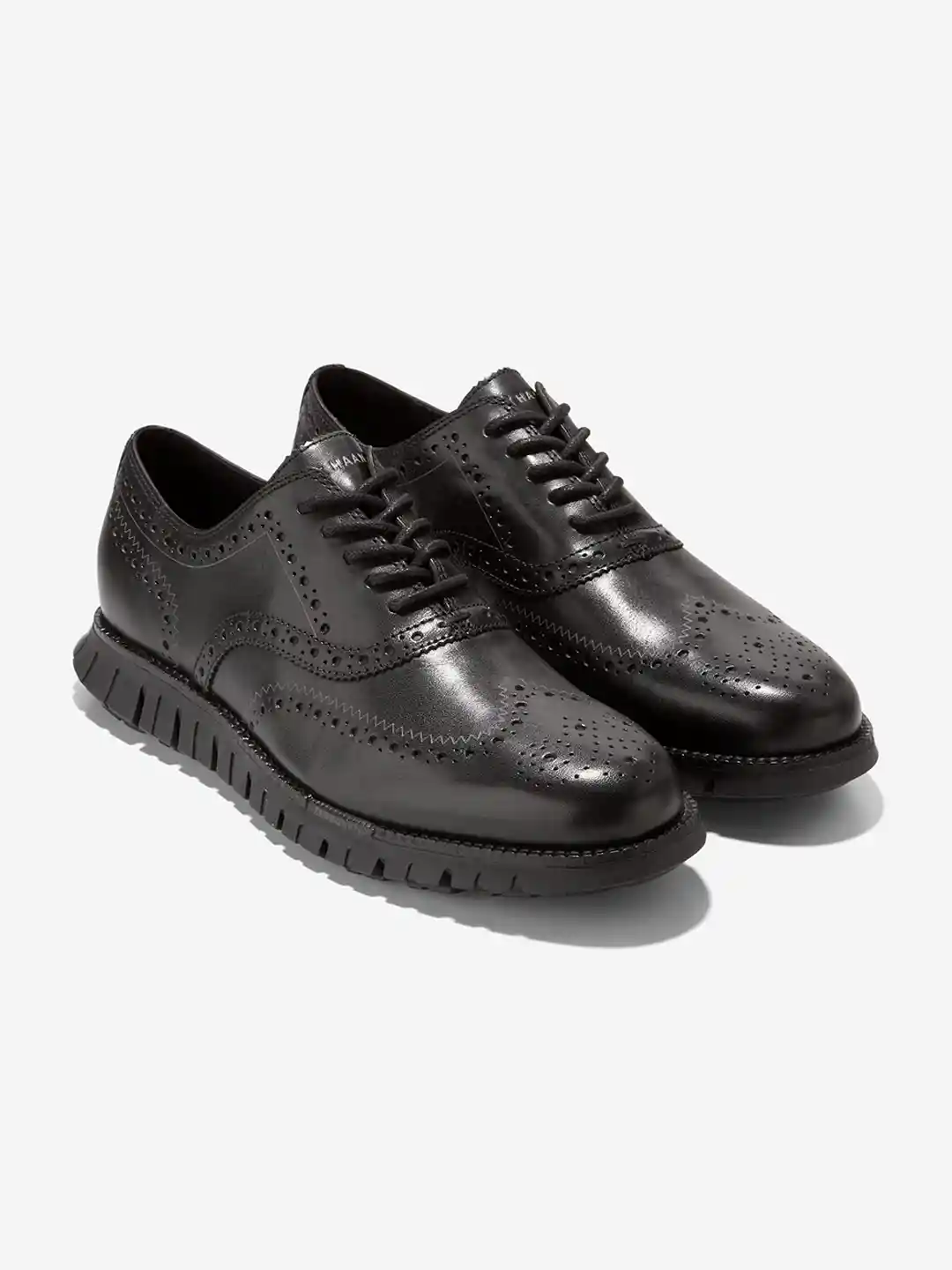 Cole Haan Men ZEROGRAND REMASTERED WINGTIP Black Oxford Shoes