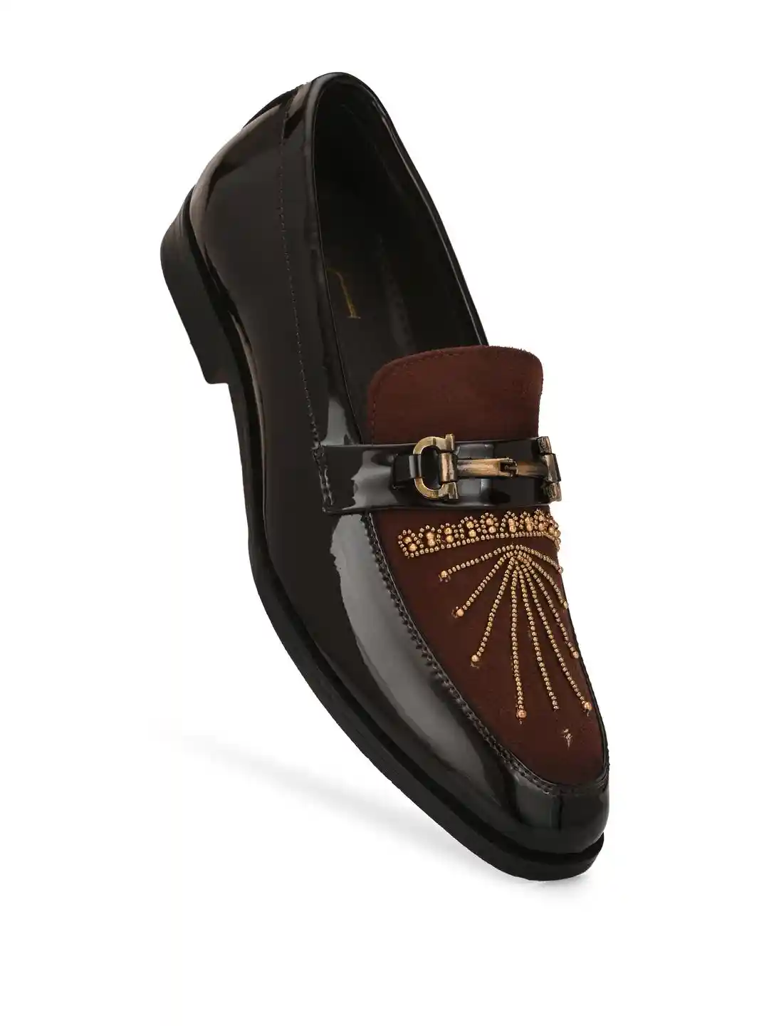 DODA Men Leather Printed Slip-on Formal Shoes