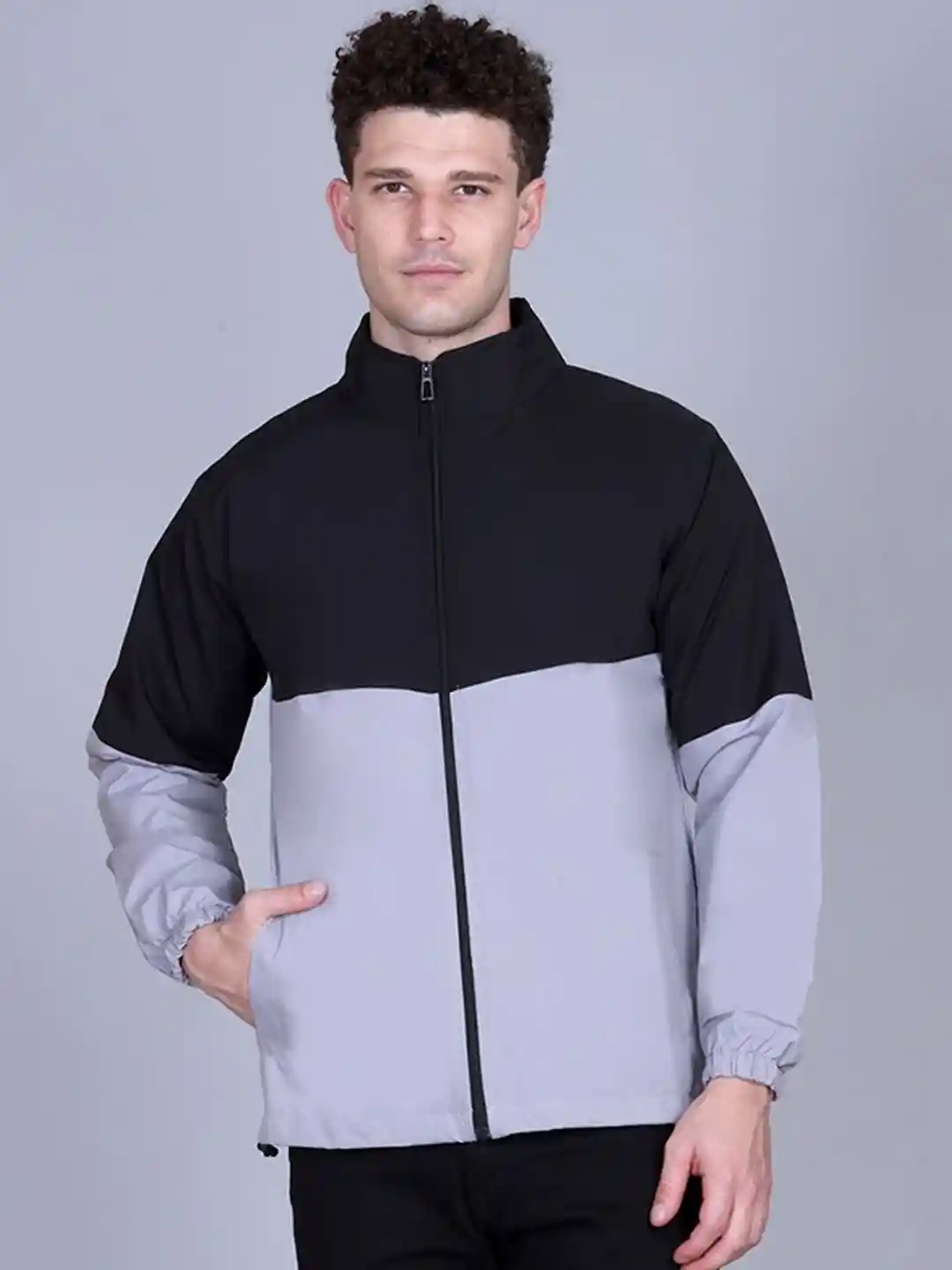 Buy The Roadster Lifestyle Co Stand Collar Zipper Winter Jacket