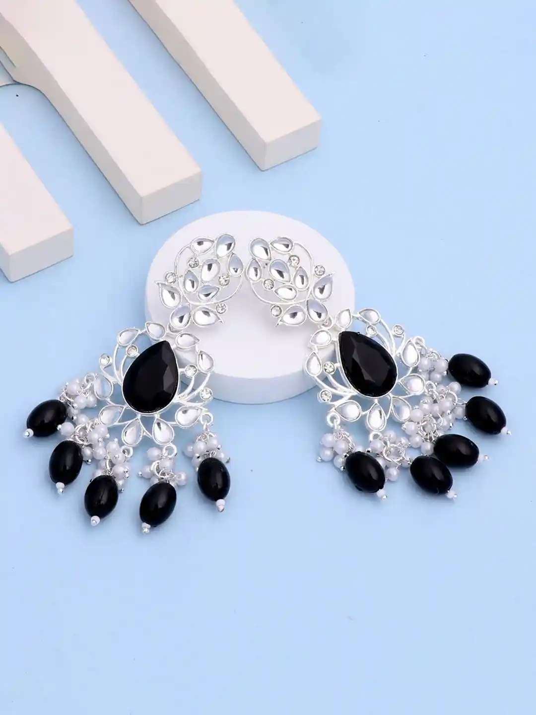 Buy CAPILITE Jewellers Silver Plated Kundan Studded Pearls