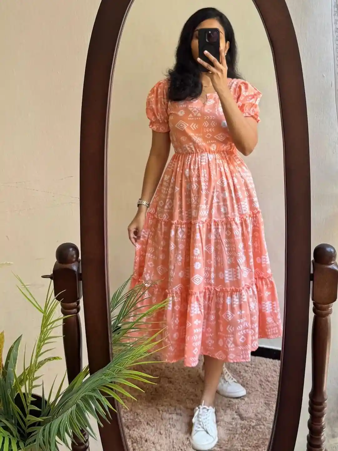 CORSICA Print Fit Flare Short Dress