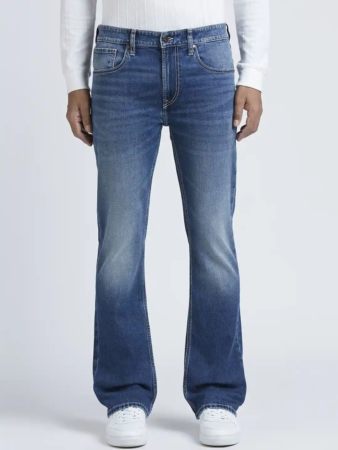 Buy Pepe Jeans Men Bootcut Mid-Rise Light Fade Stretchable Jeans