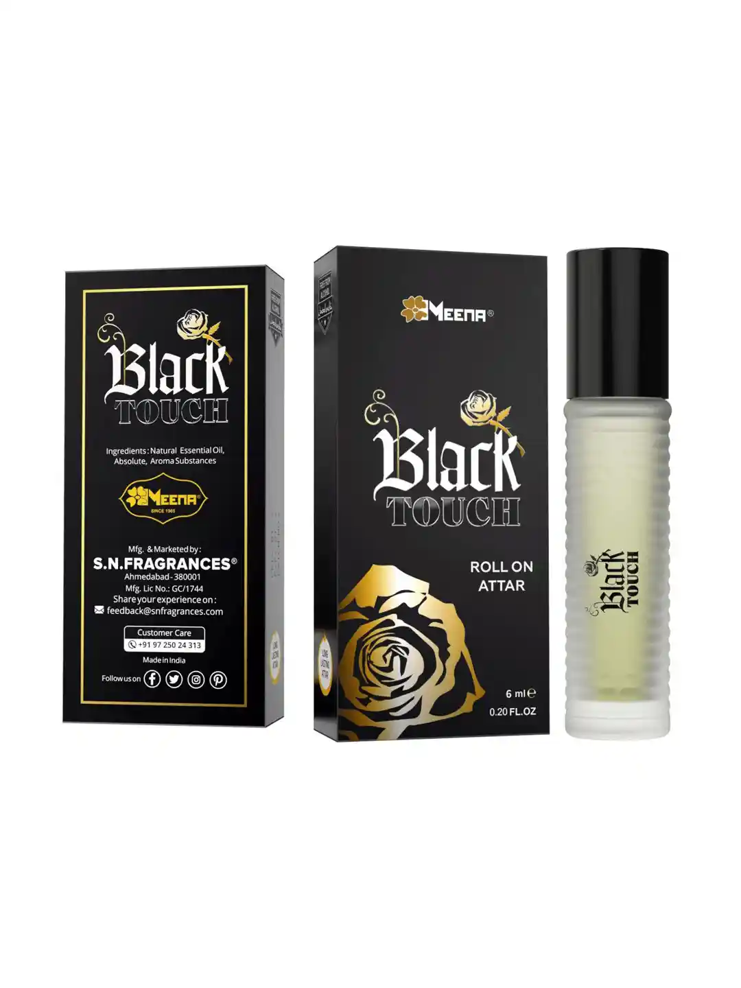 Fragrance Denim Black Attar Al Nuaim Denim Black Perfume Roll-On