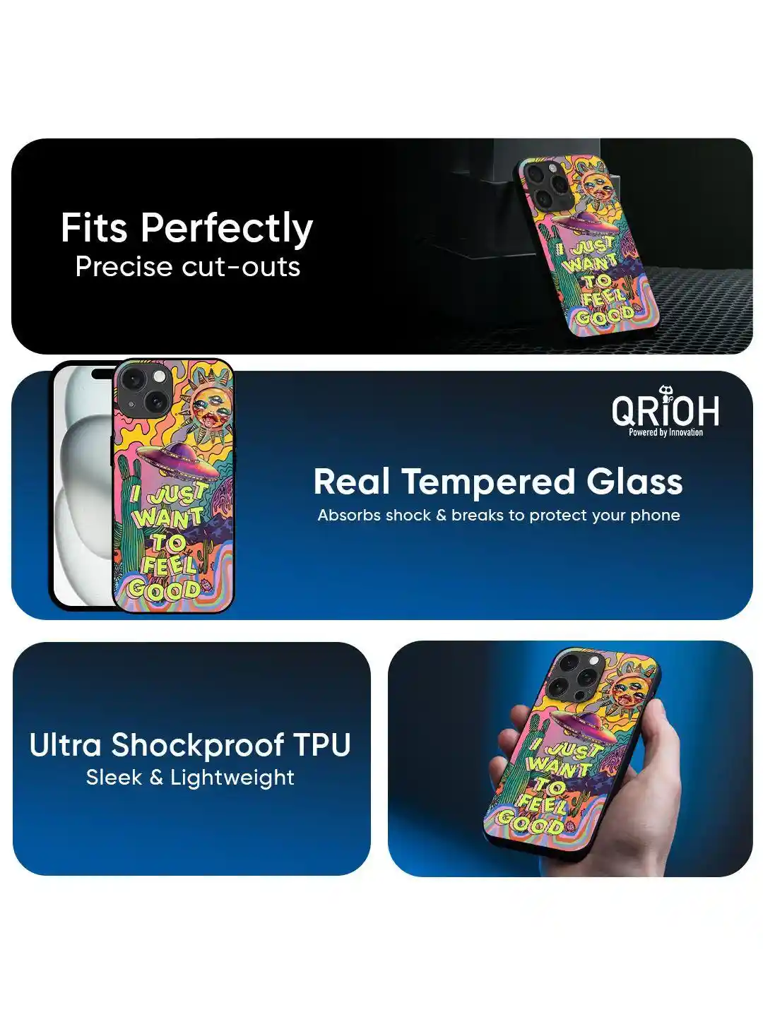 Buy QRIOH Quirky Printed iPhone 11 Pro Max Back Case Mobile - Main Image