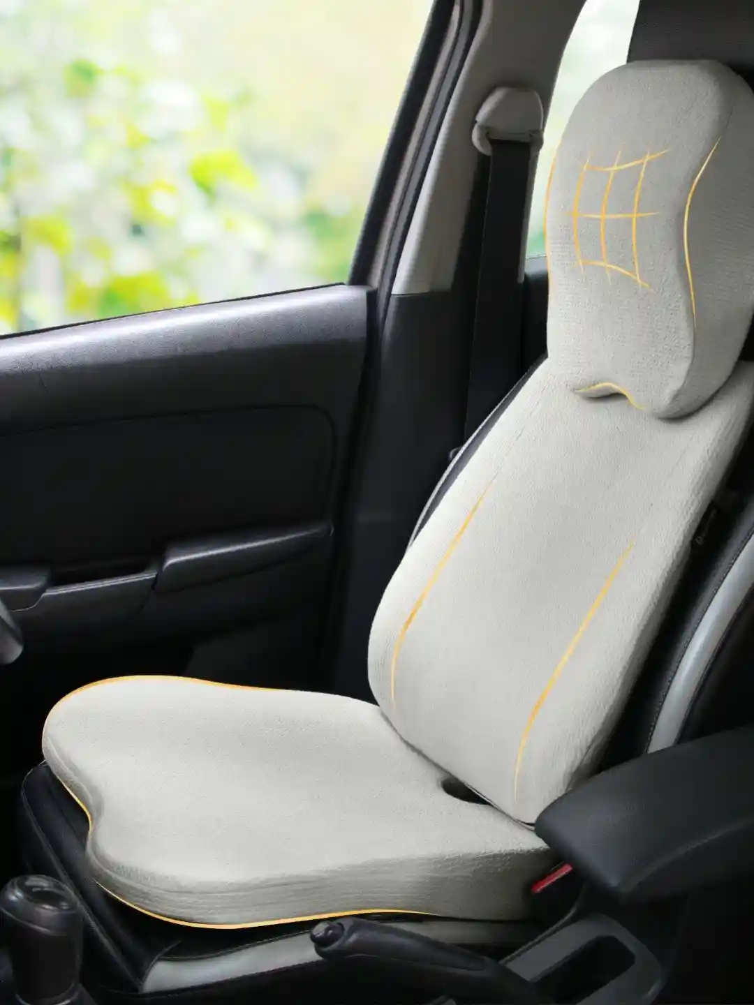 betterhood Grey Pcs Memory Foam Neck, Lumbar Back Support and Car Seat  Cushion Combo