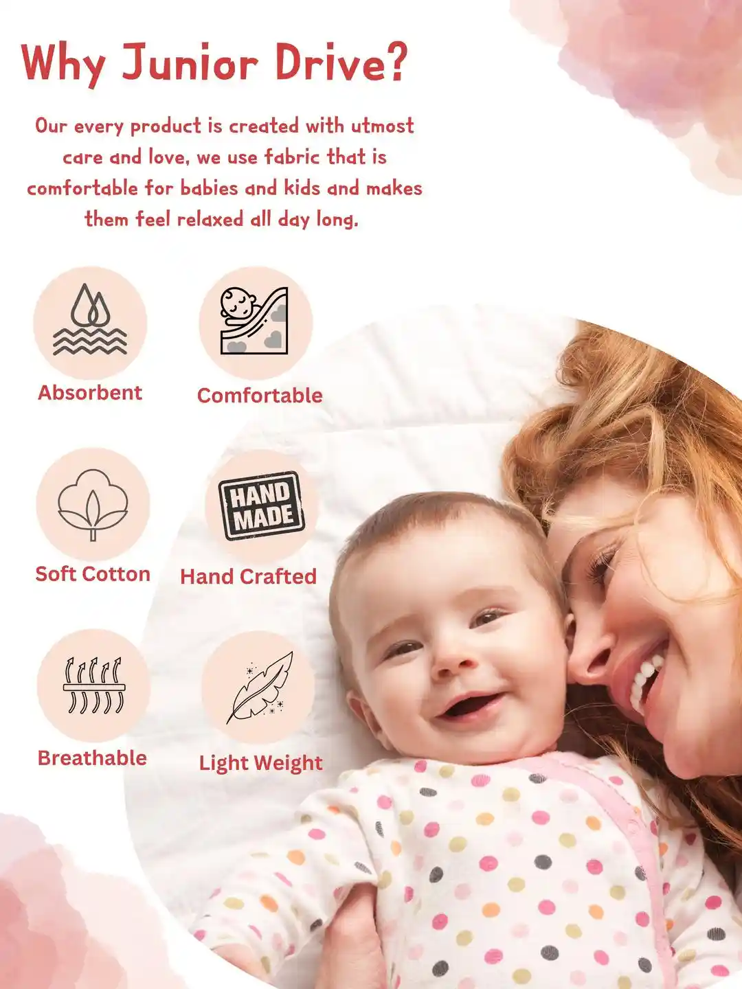 junior drive Make Your Baby Comfortable Infant Pc Printed Cotton Baby  Apparel Gift Set