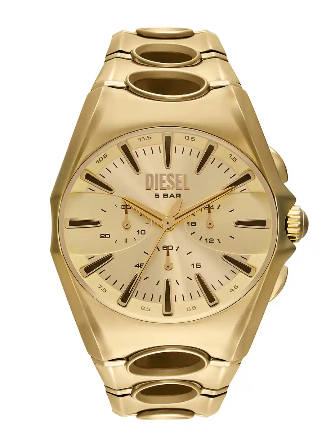 Buy DIESEL D-Curve Men Patterned Dial Stainless Steel Straps