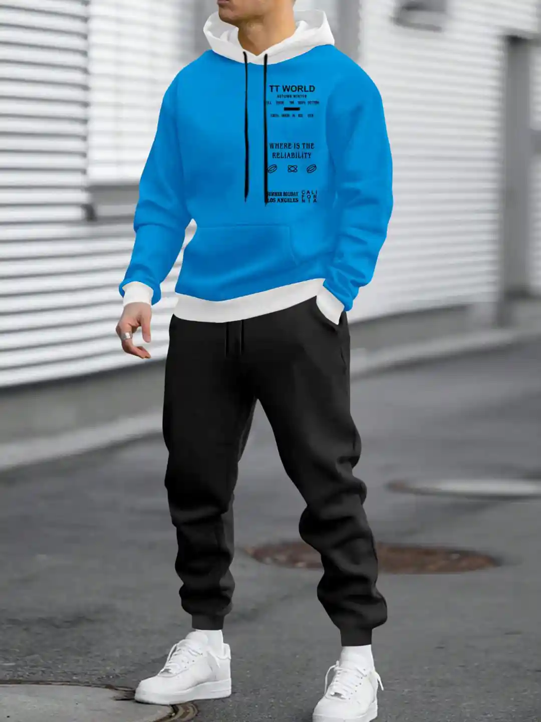 Triptee Men Typography Hooded Sweatshirt