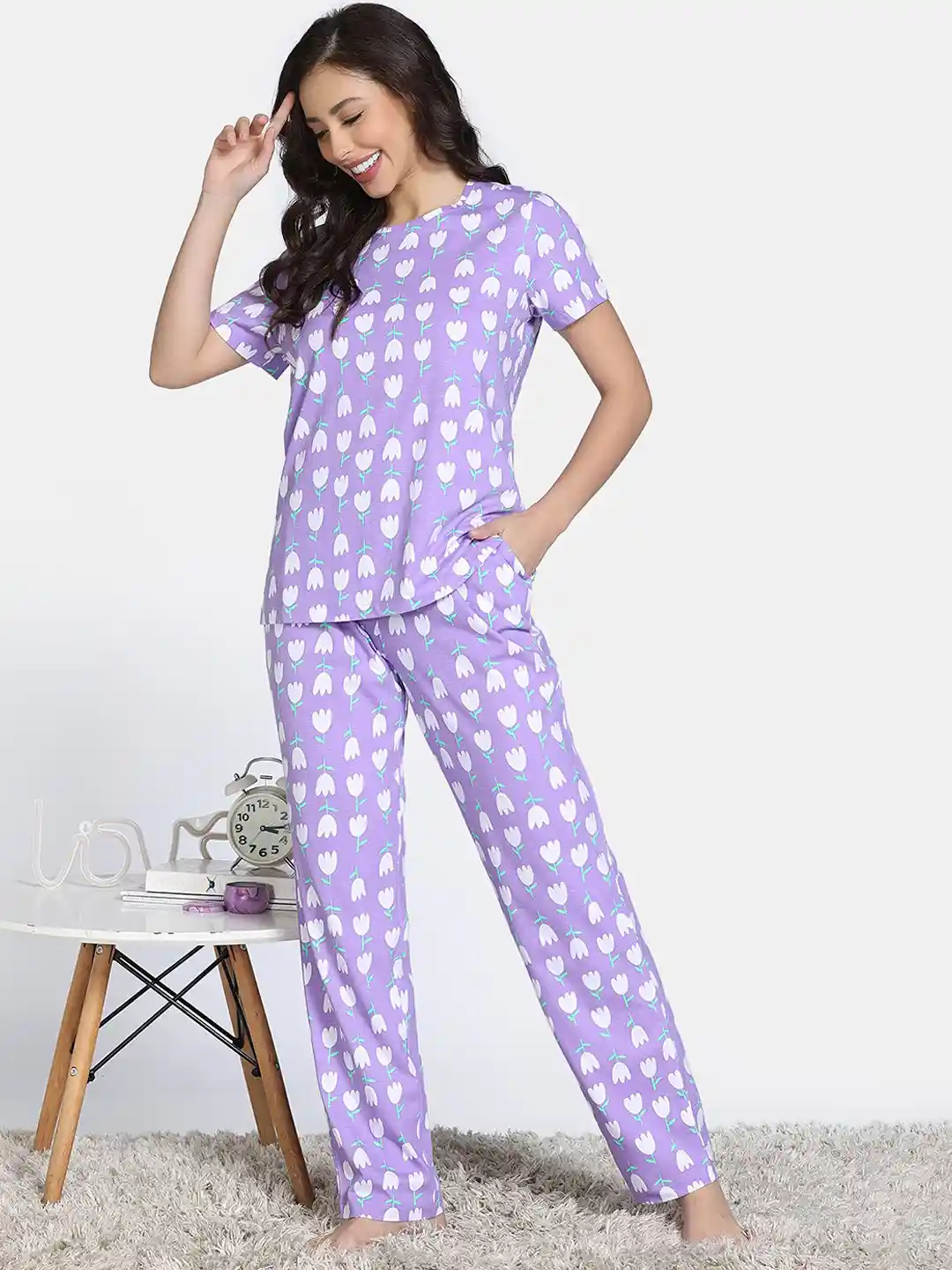 Night&loungewearsets Polka Dot Women's Pajama Set Ladies