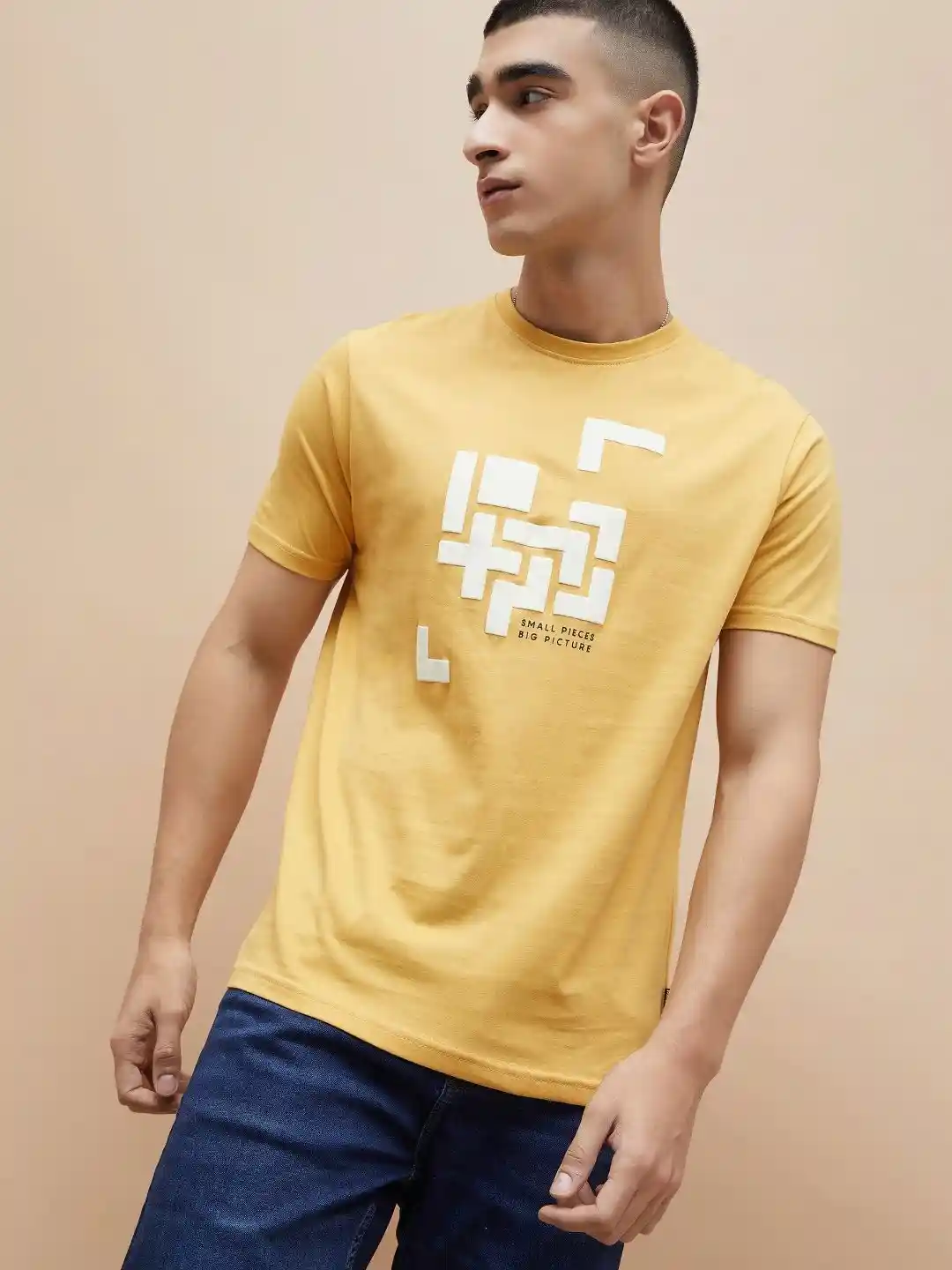 Buy Fame Forever by Lifestyle Men Geometric Printed Round Neck