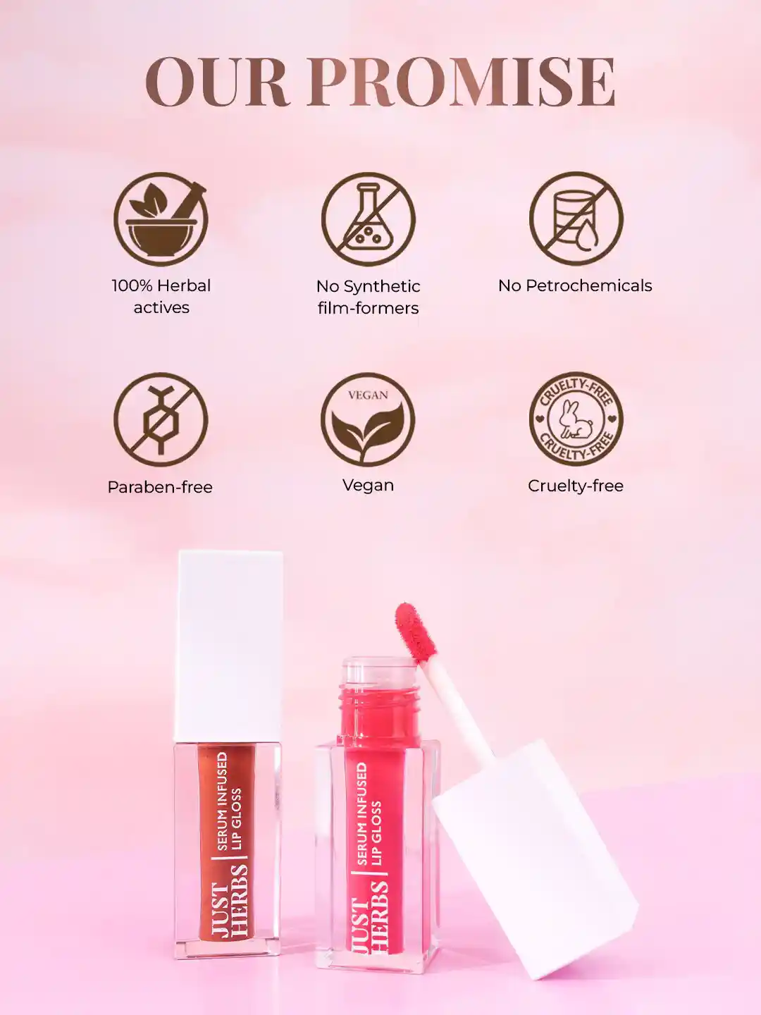 Buy Just Herbs Serum Infused Lip Gloss For Smooth & Shiny Lips 3