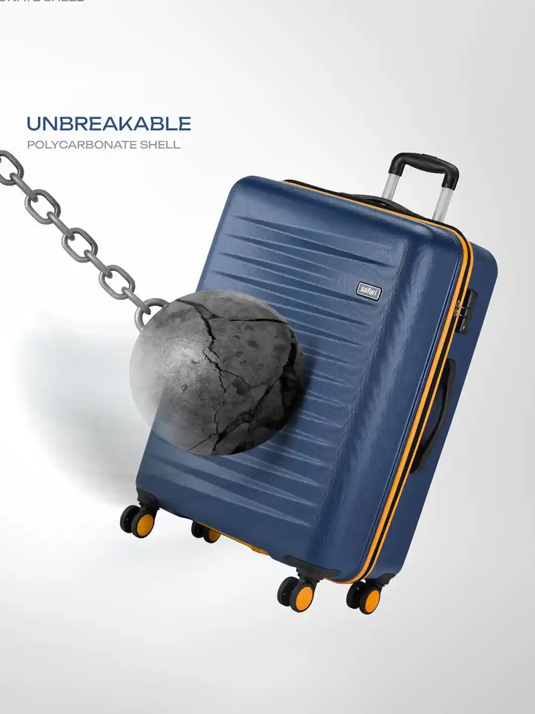 Safari Defender Textured Hard Sided Trolley Bag