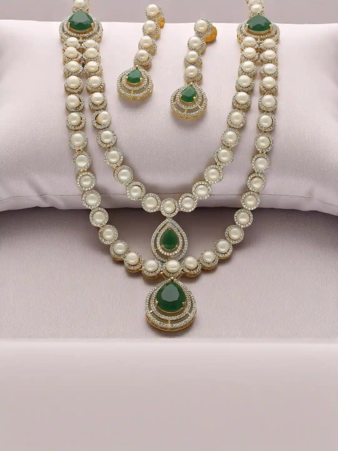 Buy Sri Jagdamba Pearls Queenmare Elegance Pearl Necklace Set - Main Image