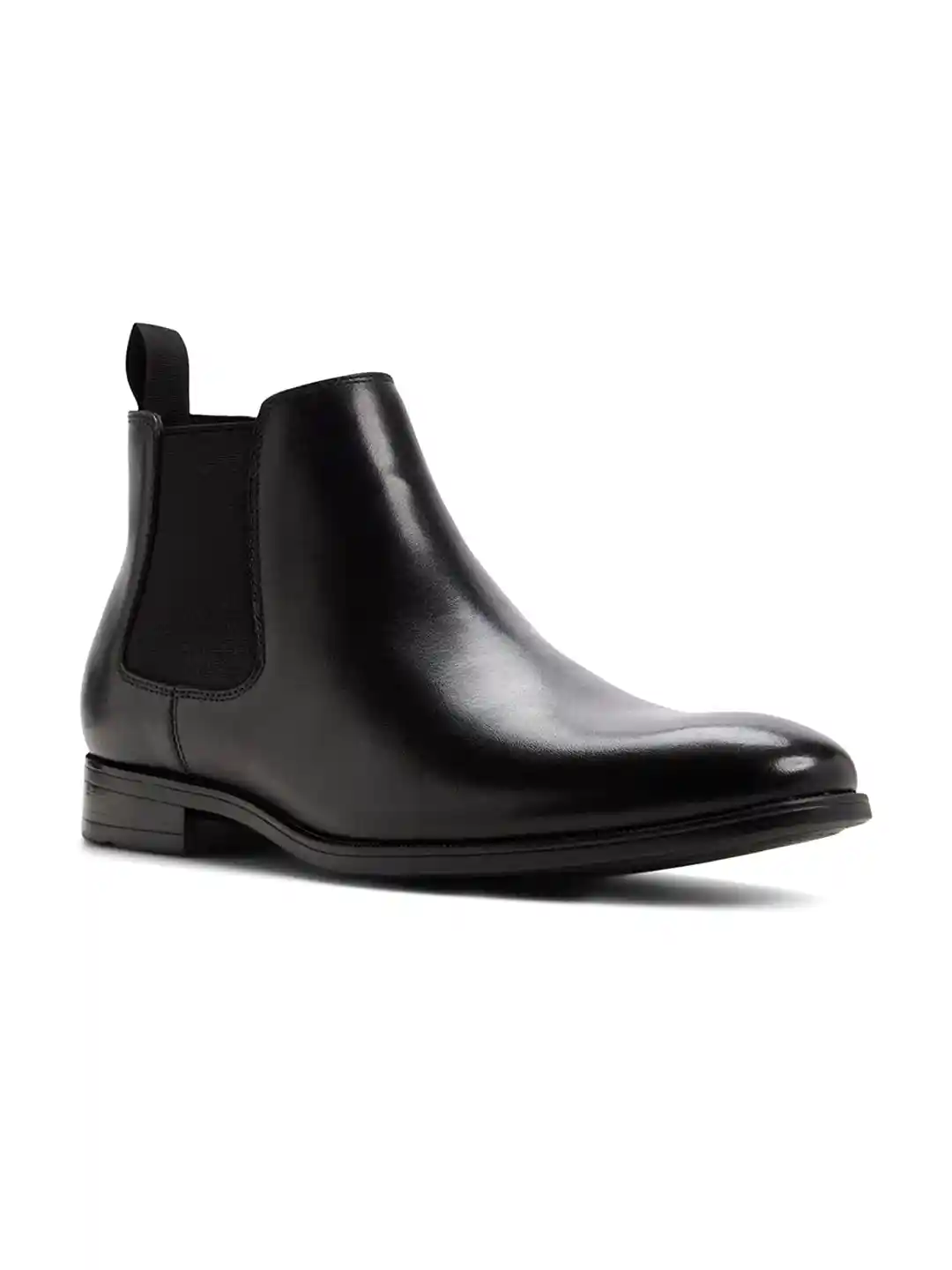 ALDO Men Slip-On Leather Block Heel Chelsea Boots