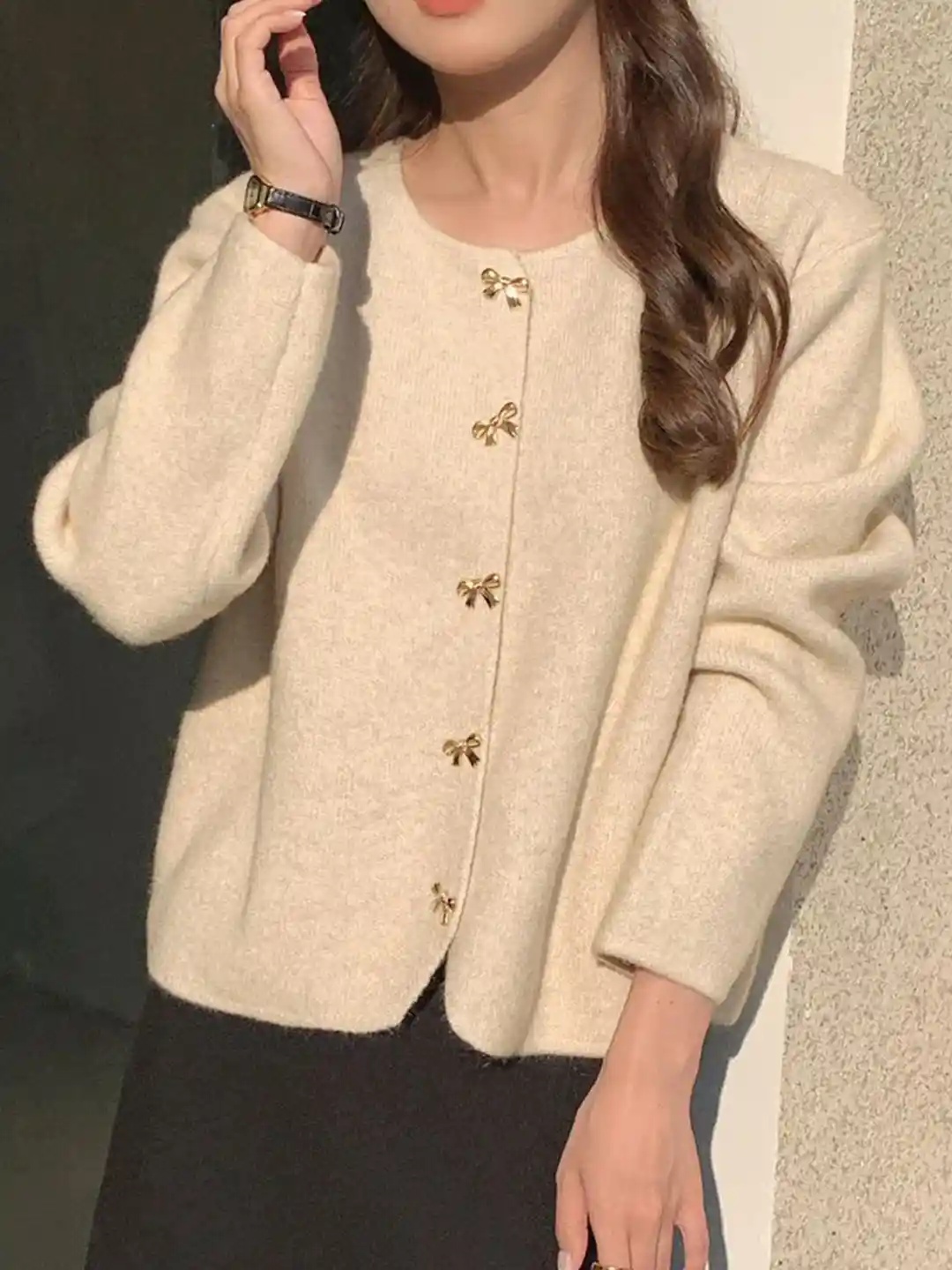 DressBerry Women Round Neck Cardigan