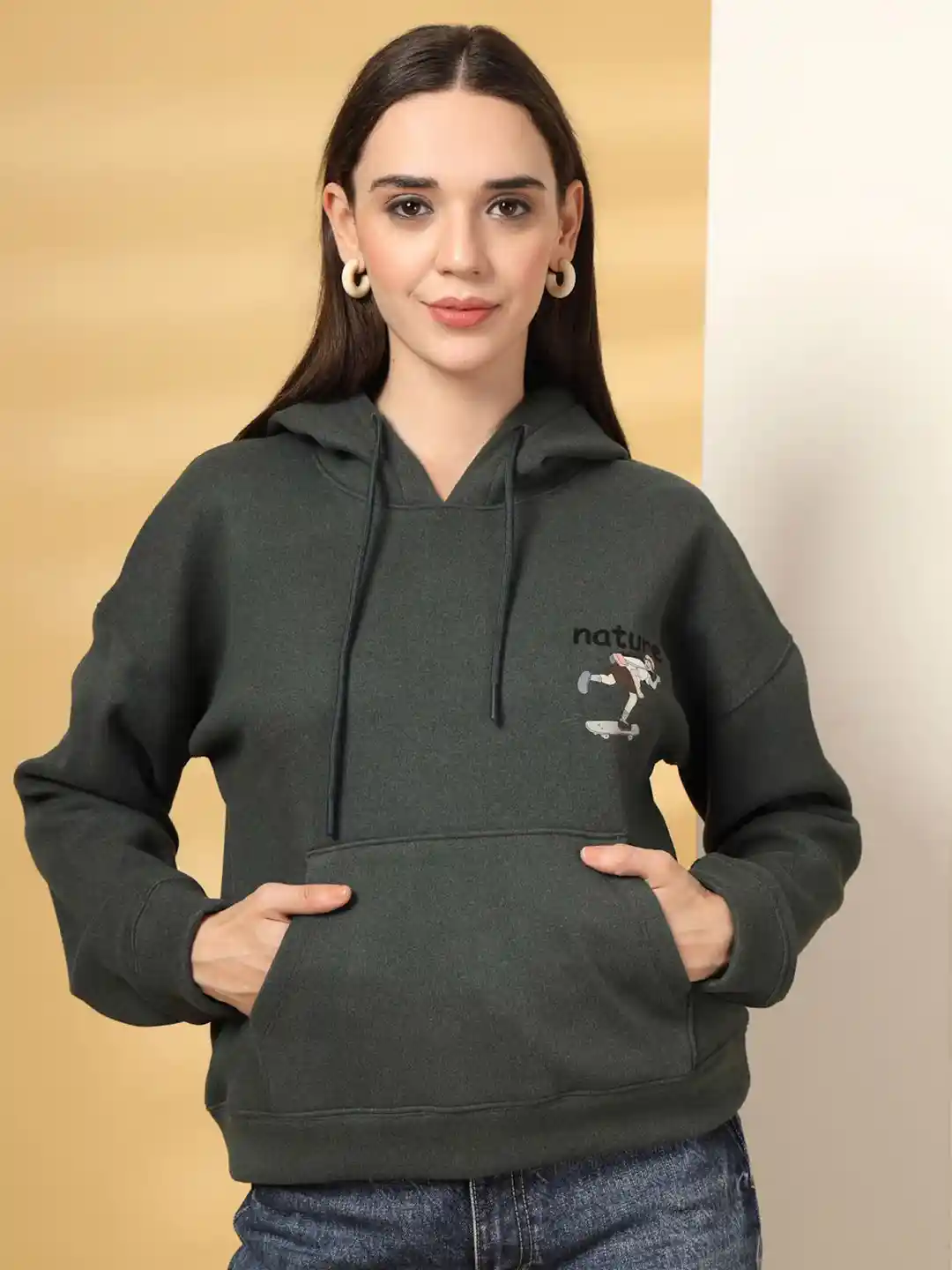 Buy Juelle Women Graphic Printed Hooded Sweatshirt Sweatshirts