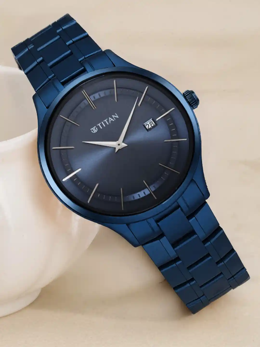 Blue Dial Gents Watch Titan Titan Men Blue Dial Blue Stainless