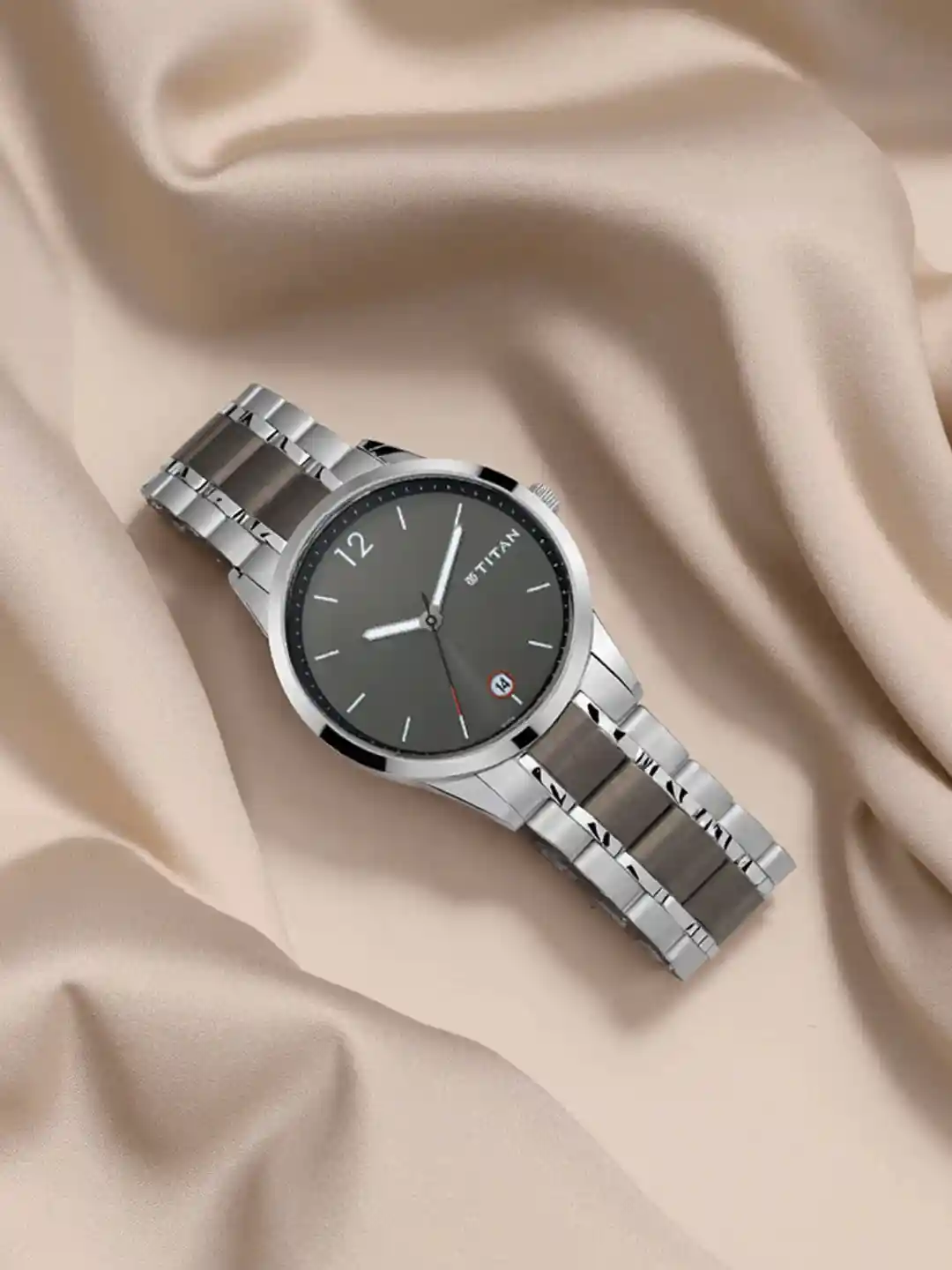 Titan Men Grey Analogue Watch 1806KM01