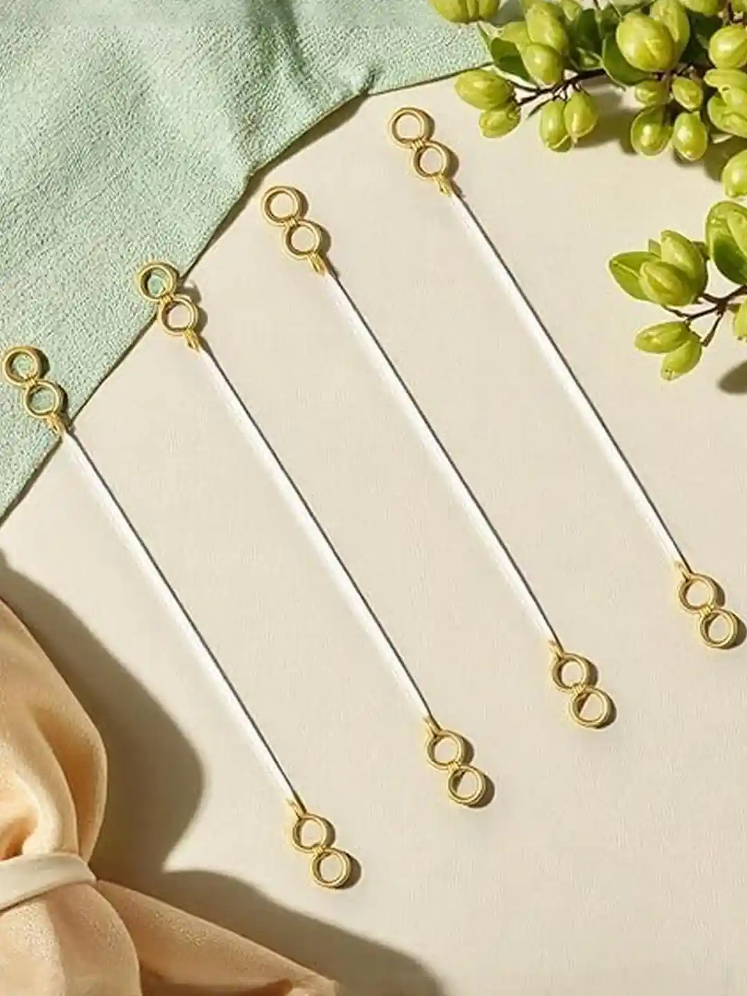 Gold Plated Invisible Transparent Light Weight Ear Chain Support for Heavy  Earrings (2