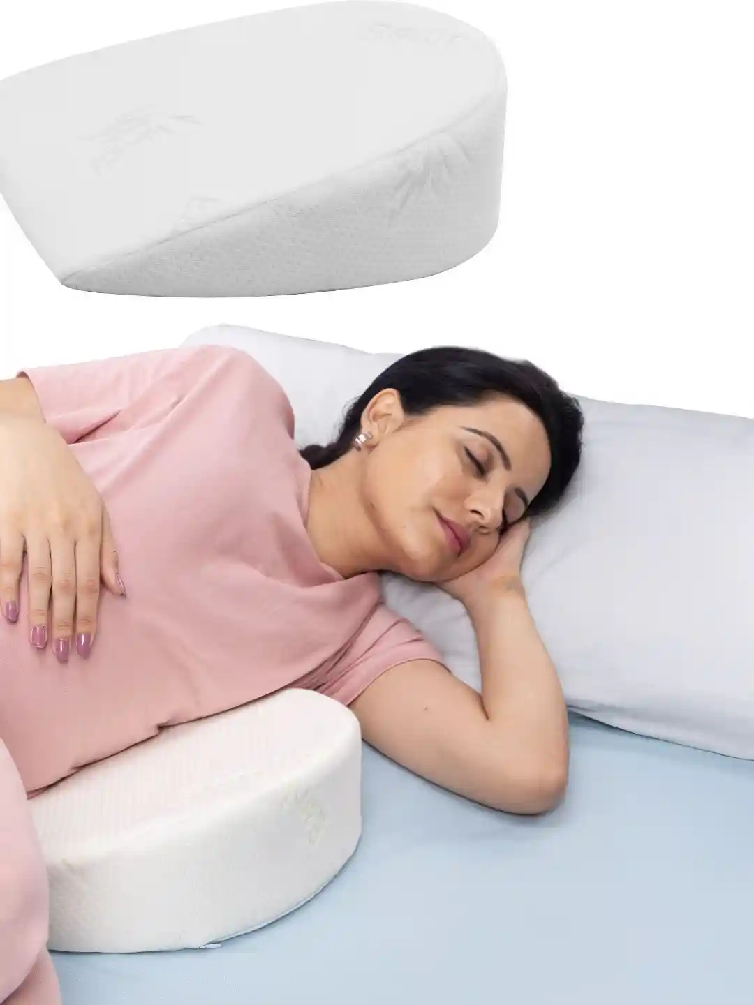 FRIDO Off White Memory Foam Filled Bamboo Breathable Maternity Pillow - Main Image