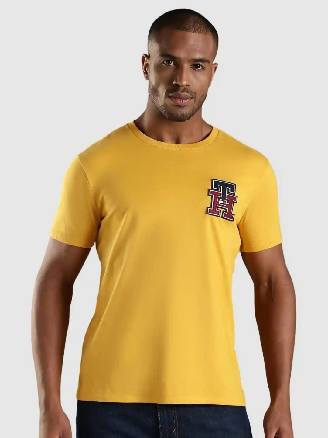 Tommy Hilfiger Men Solid Round Neck Cotton T-shirt