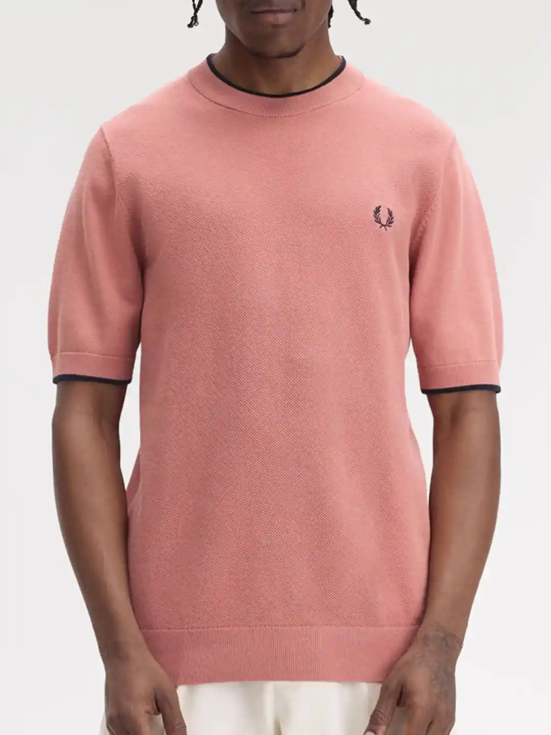 Fred Perry Round Neck Short Sleeves Pure Cotton T-Shirt
