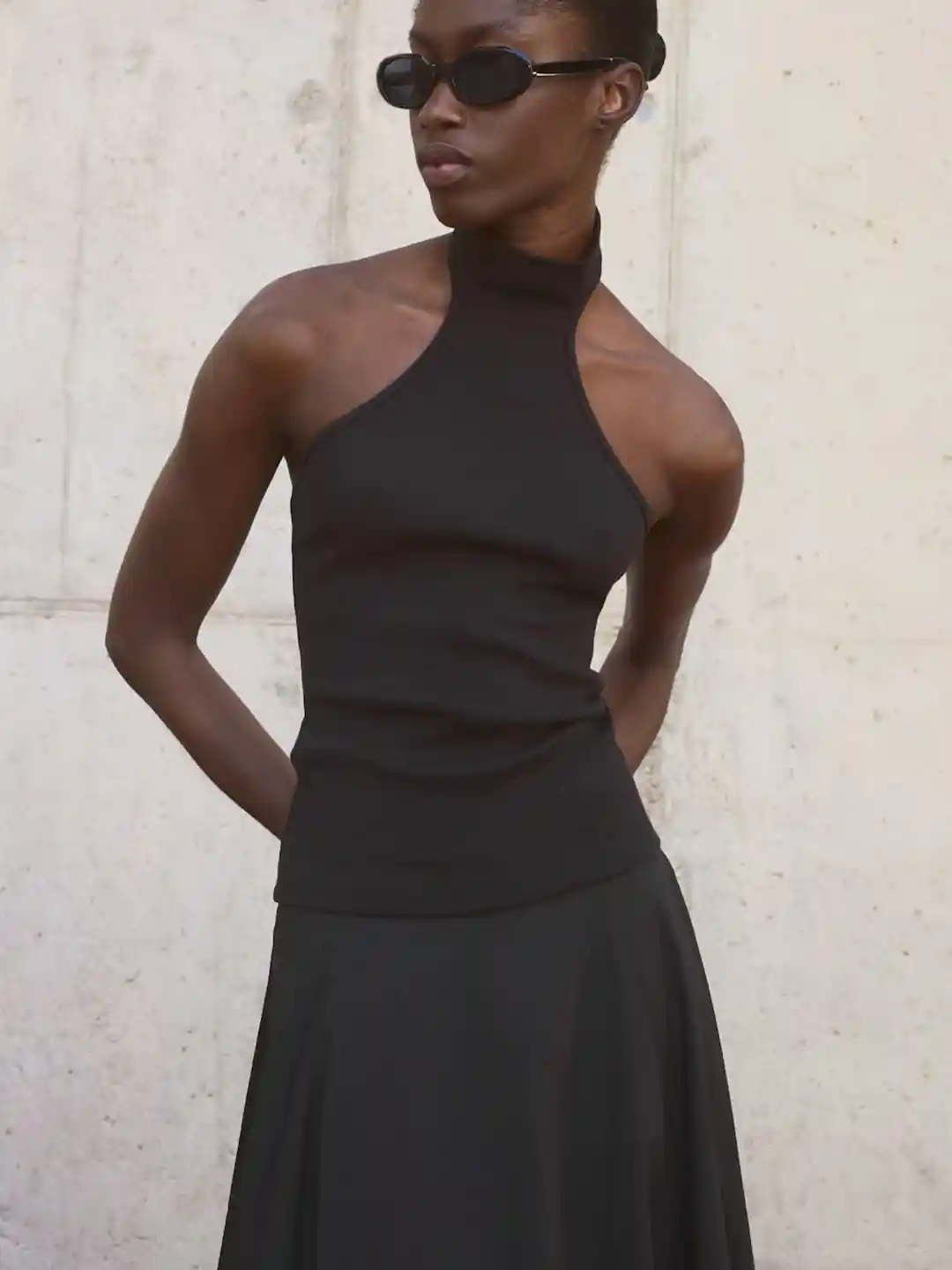 MANGO Halter Neck Knitted Top