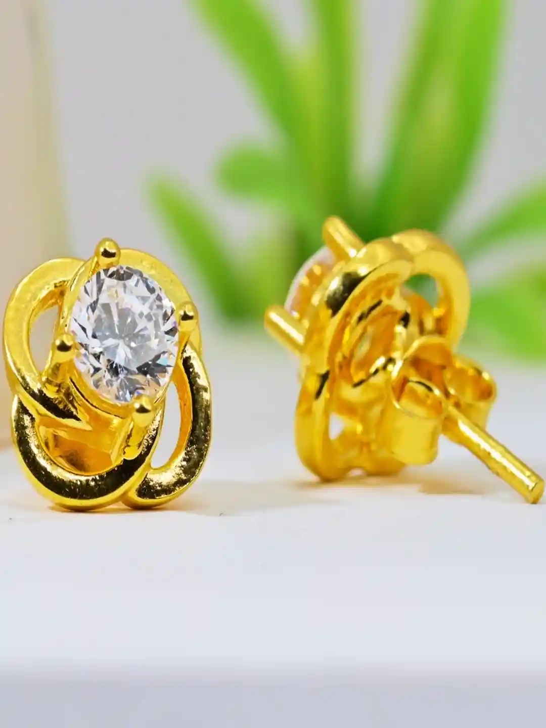 Buy Vinayak Jewellers 925 Sterling Silver The Solitaire Bud Stud