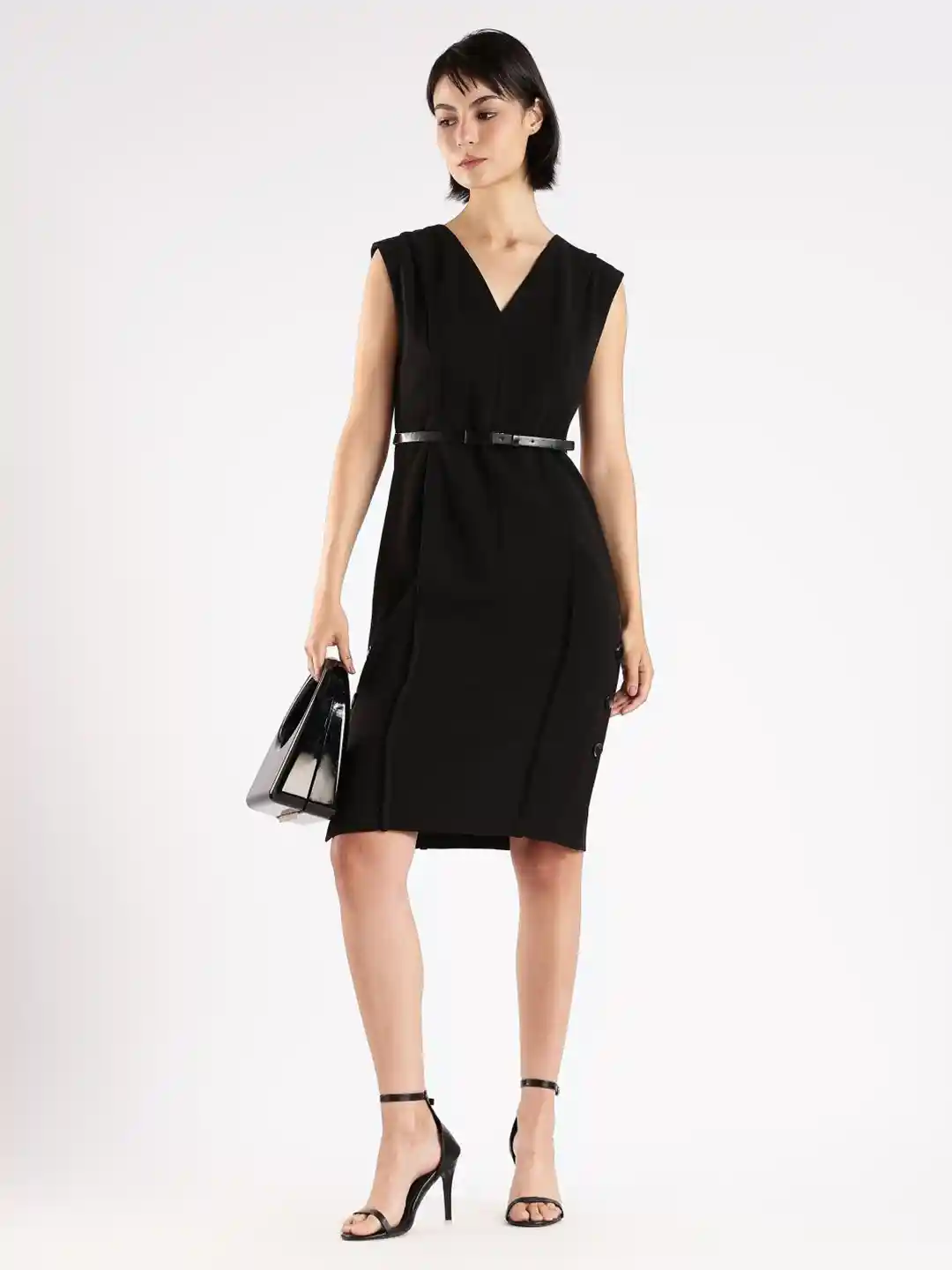 Calvin Klein Jeans V-Neck Formal Sheath Dress