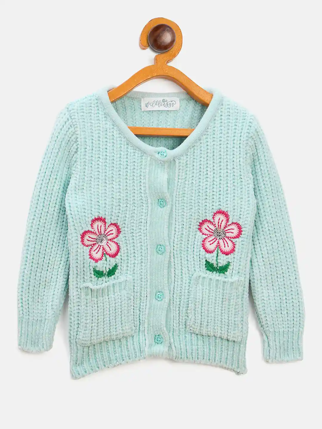Buy JWAAQ Girls Embroidered Cotton Cardigan Sweaters for Girls