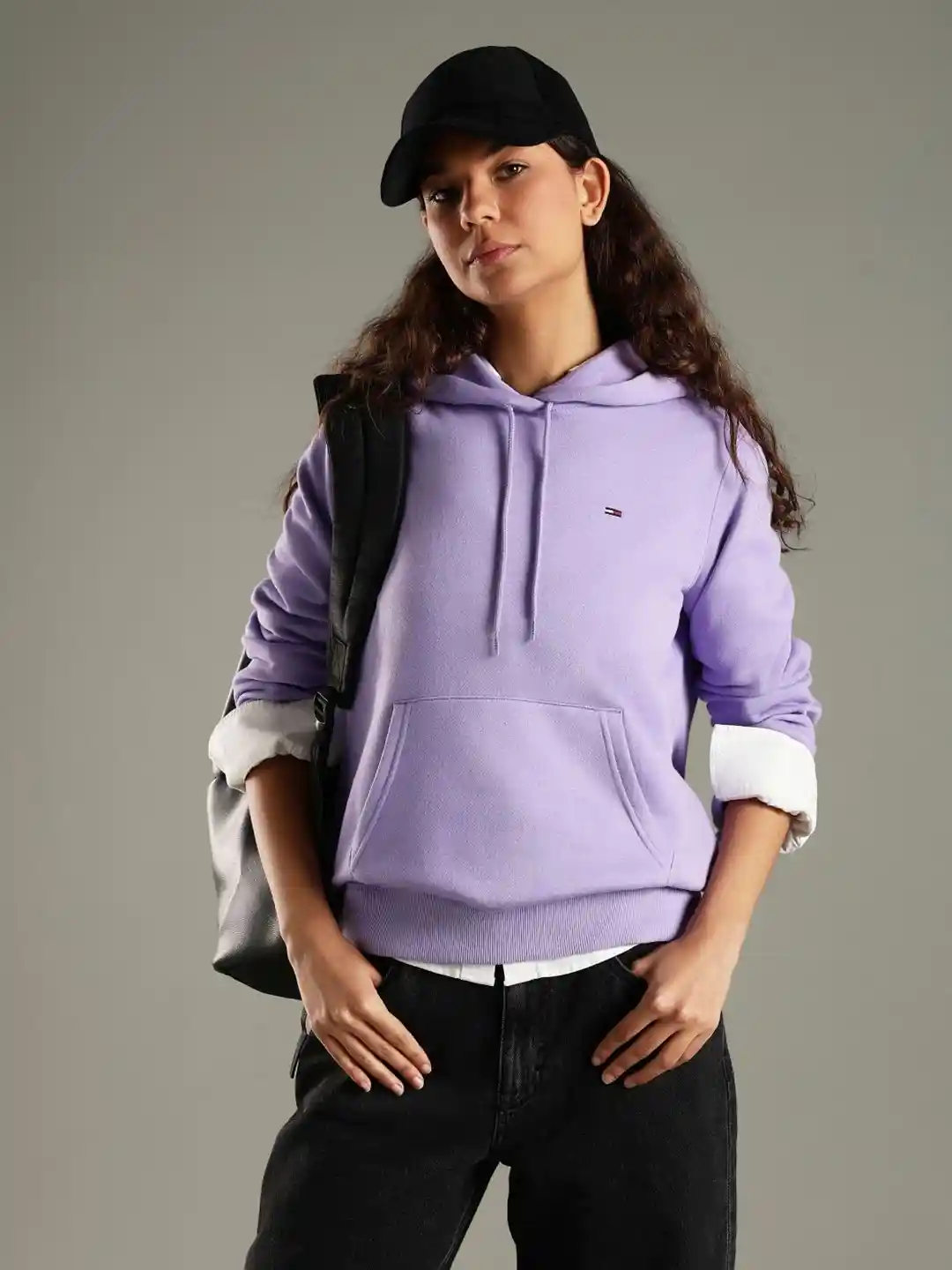 Tommy Hilfiger Women Regular Fit Long Sleeve Hooded Pullover Sweatshirt