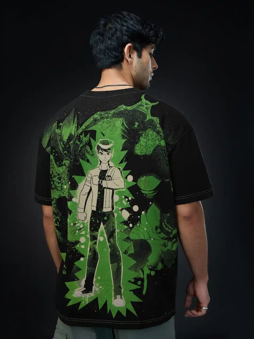 Buy The Souled Store Men Ben 10 Printed Round Neck Oversized Fit
