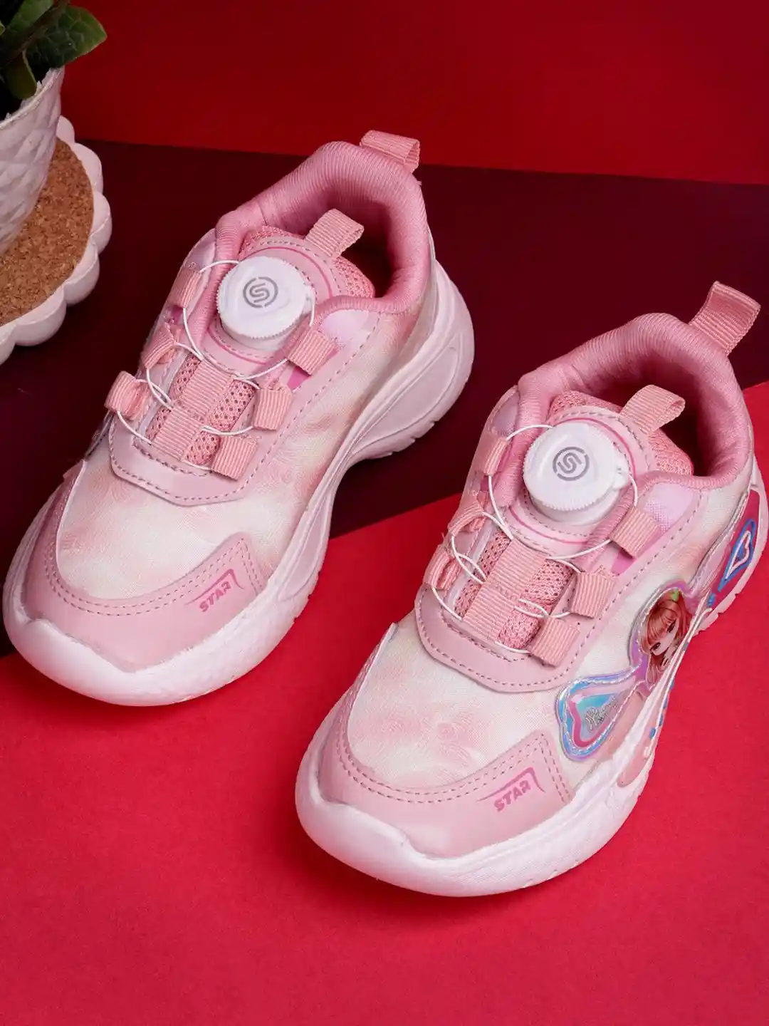 Buy STAR KIDZ Kids-Girls Baby Pink Sneakers Casual Shoes for