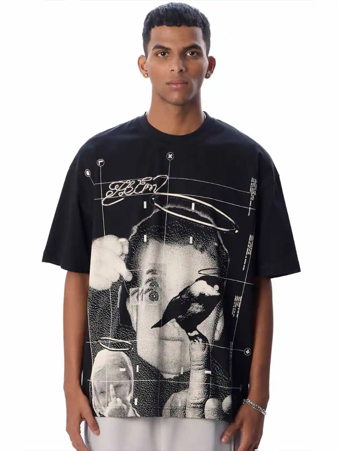 Buy Urban Monkey Unisex Graphic Printed Round Neck Cotton